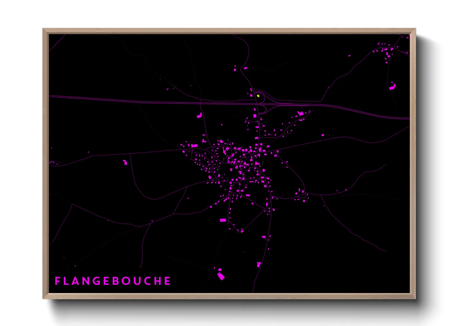Une affiche de carte sur Flangebouche