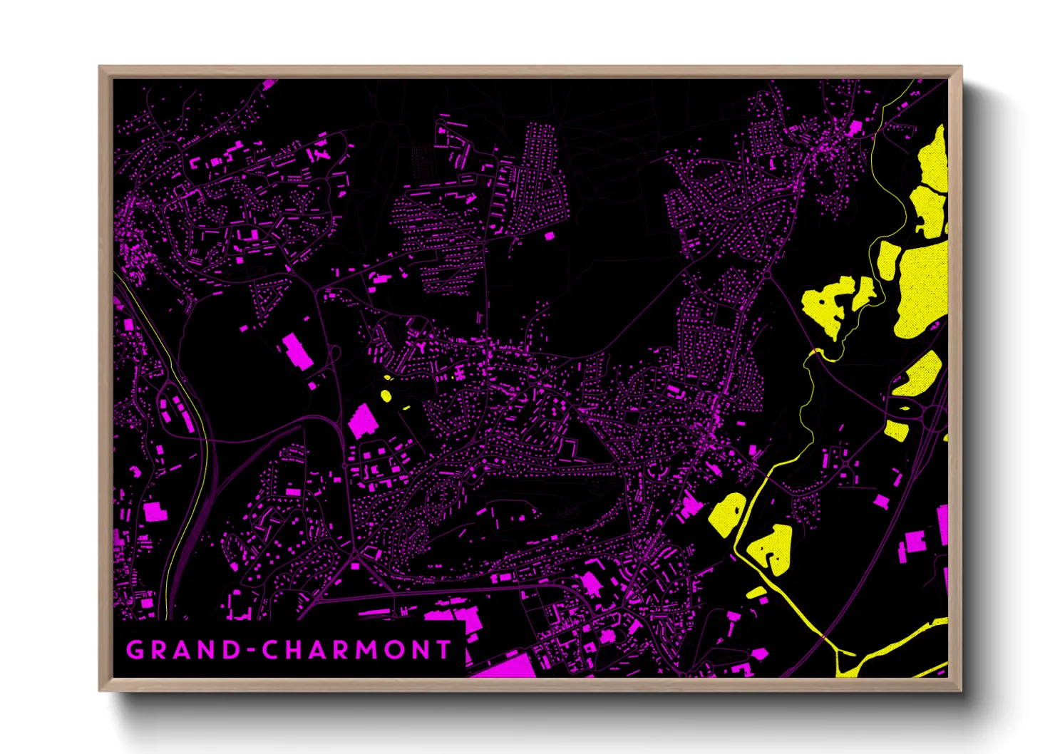 Une affiche de carte sur Grand-Charmont