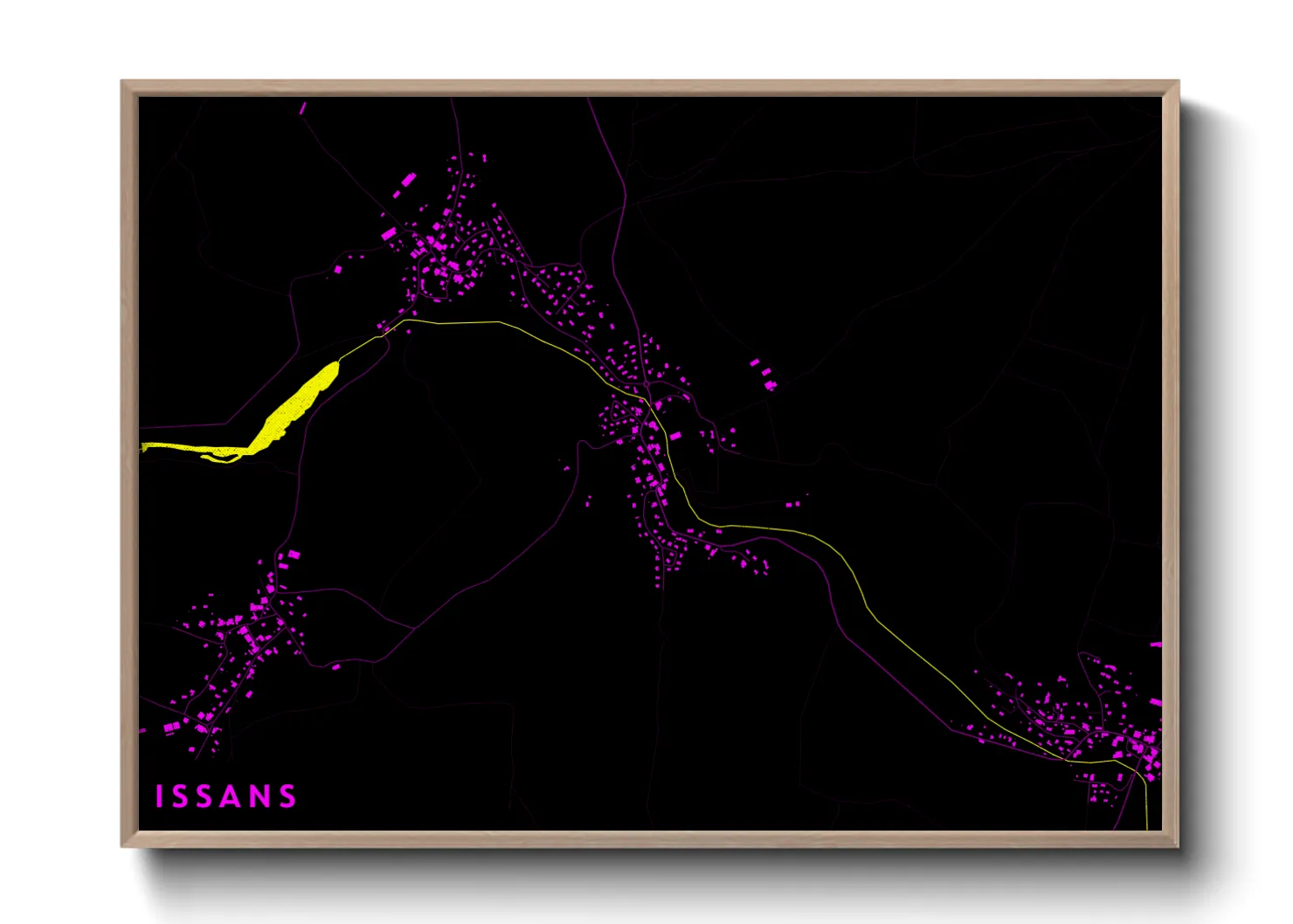 Une affiche de carte sur Issans