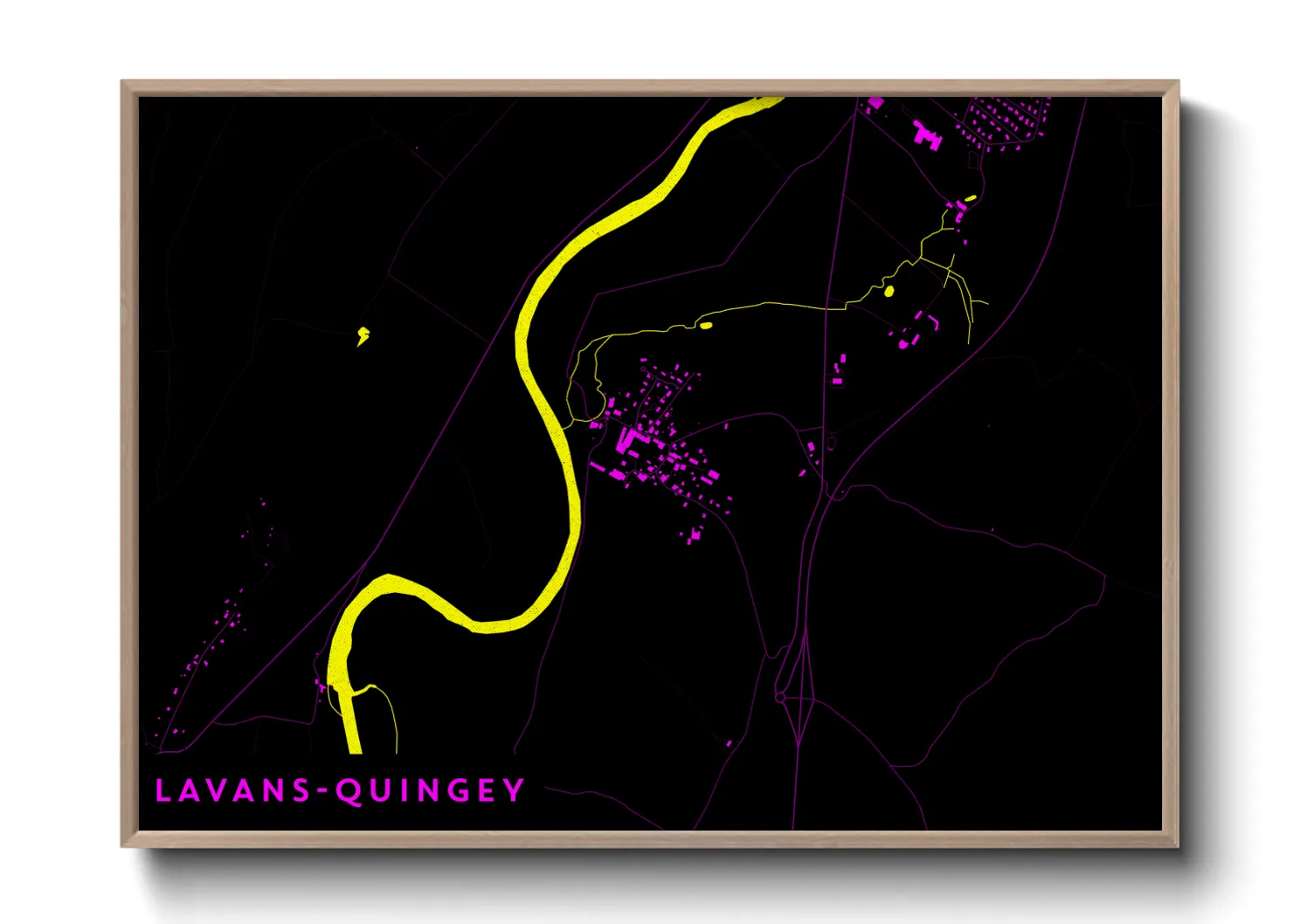 Une affiche de carte sur Lavans-Quingey