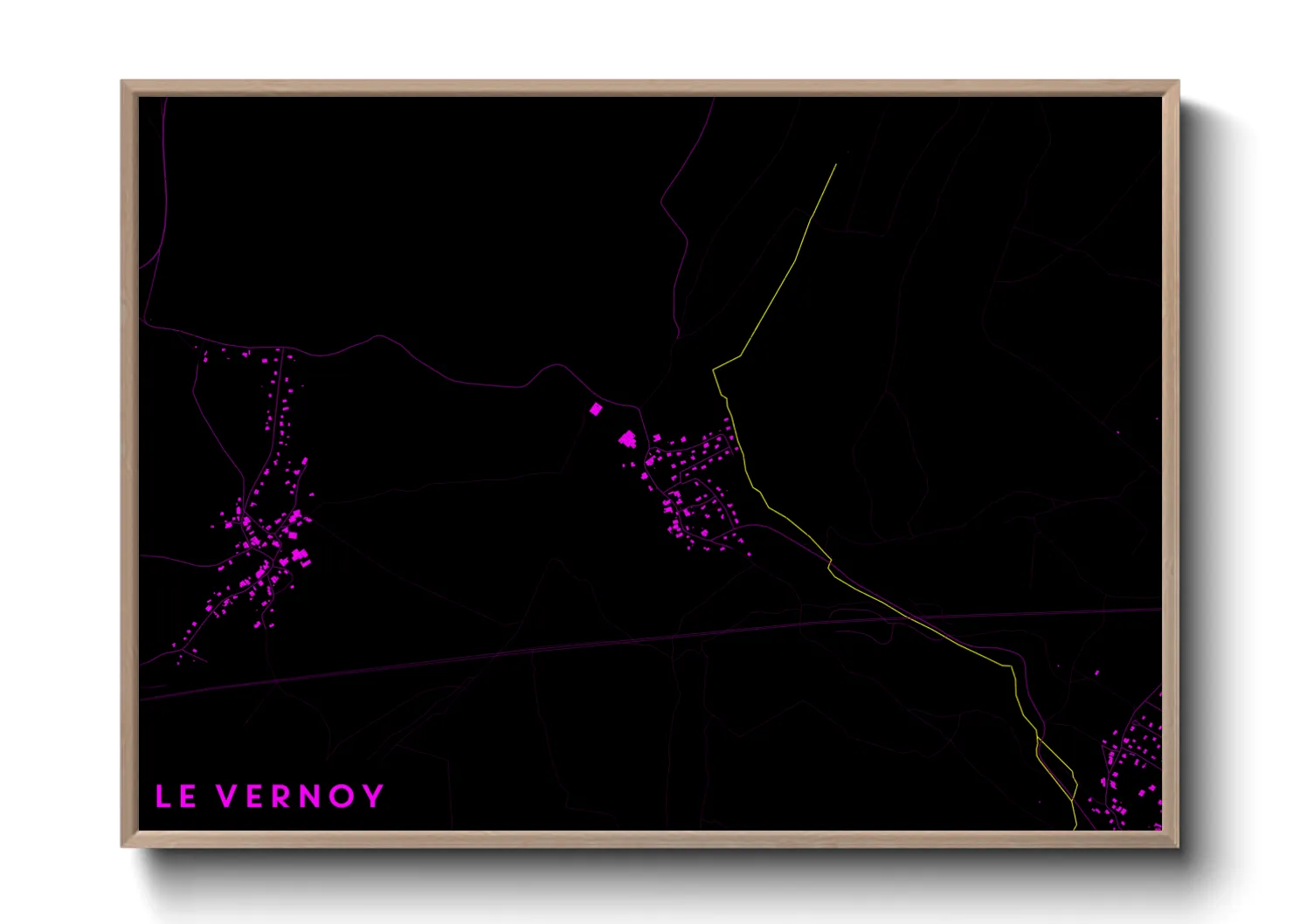 Une affiche de carte sur Le Vernoy