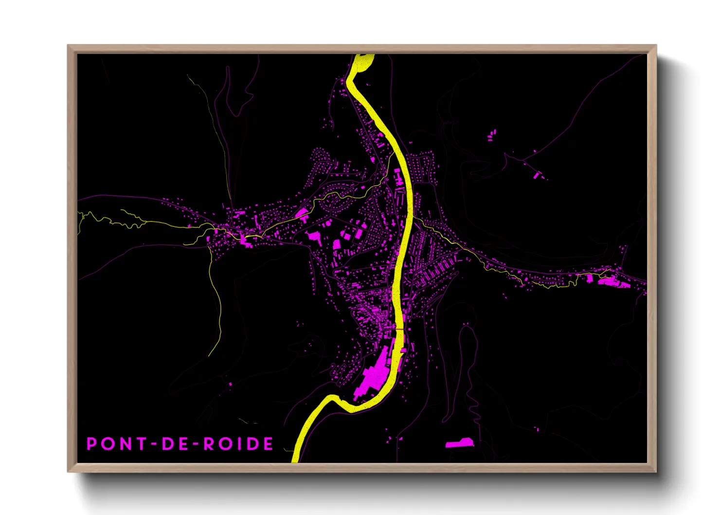 Une affiche de carte sur Pont-de-Roide