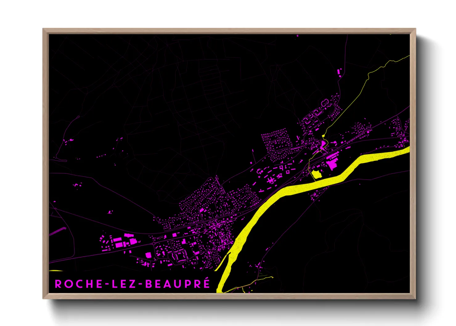 Une affiche de carte sur Roche-lez-Beaupré