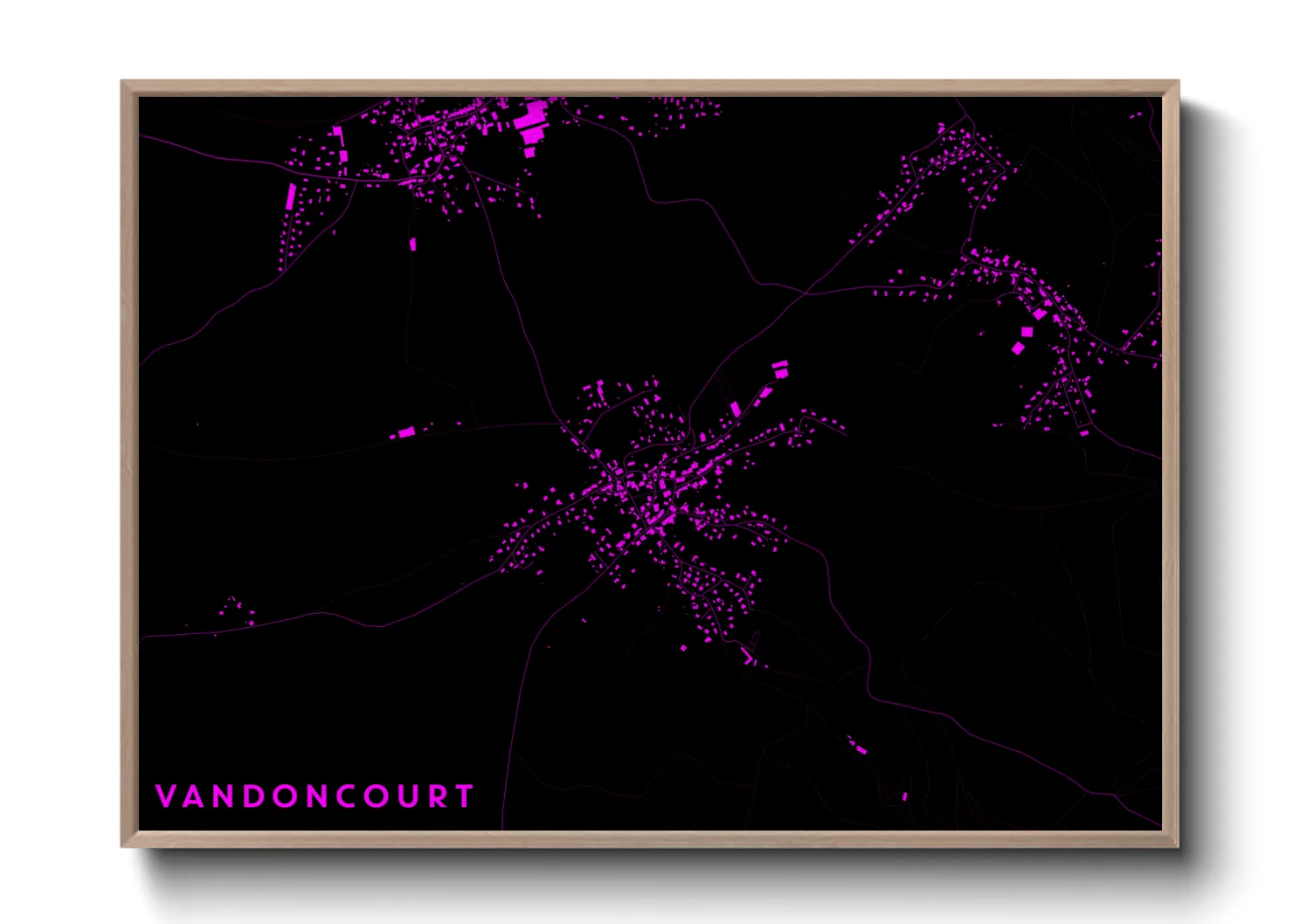Une affiche de carte sur Vandoncourt