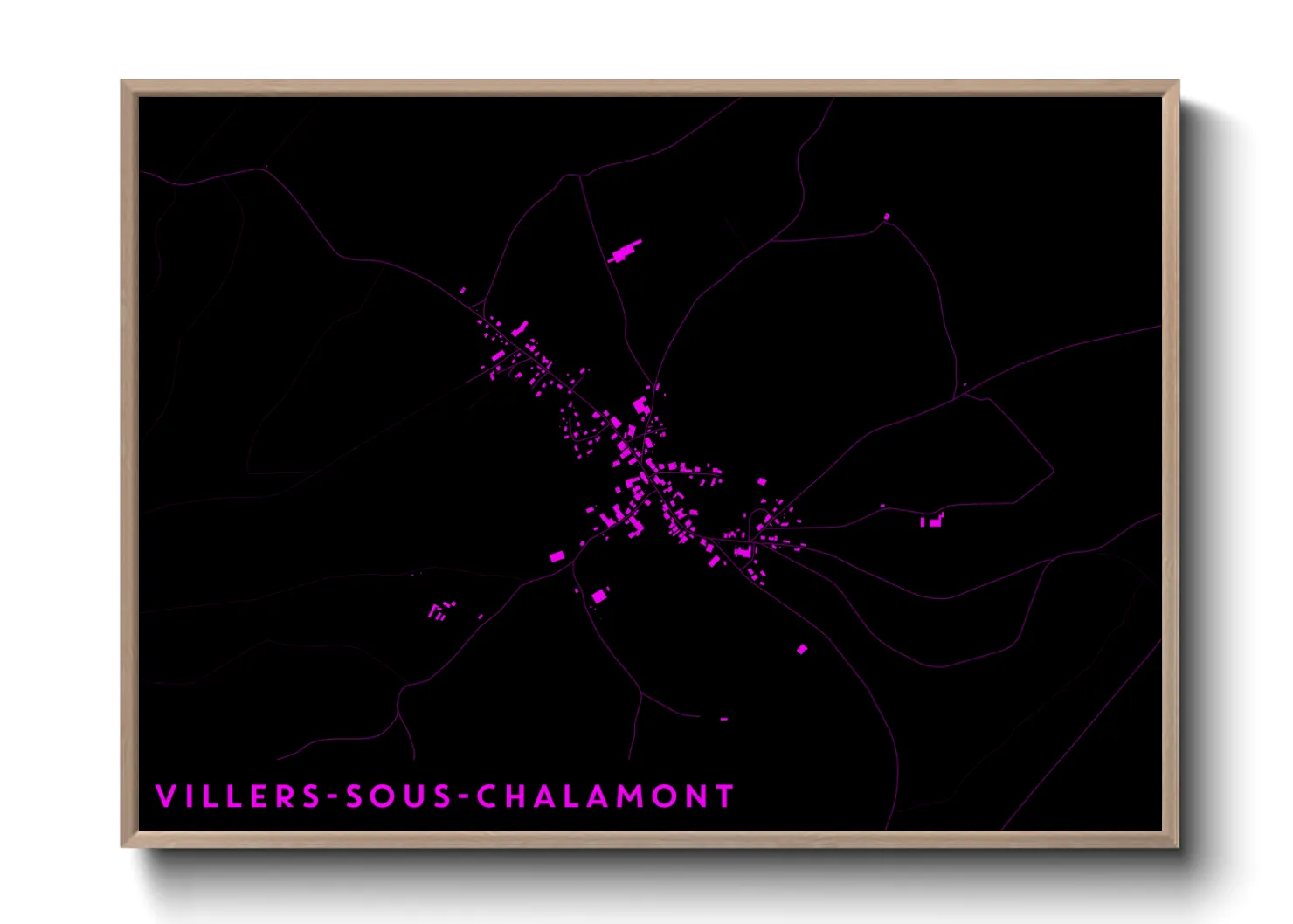 Une affiche de carte sur Villers-sous-Chalamont