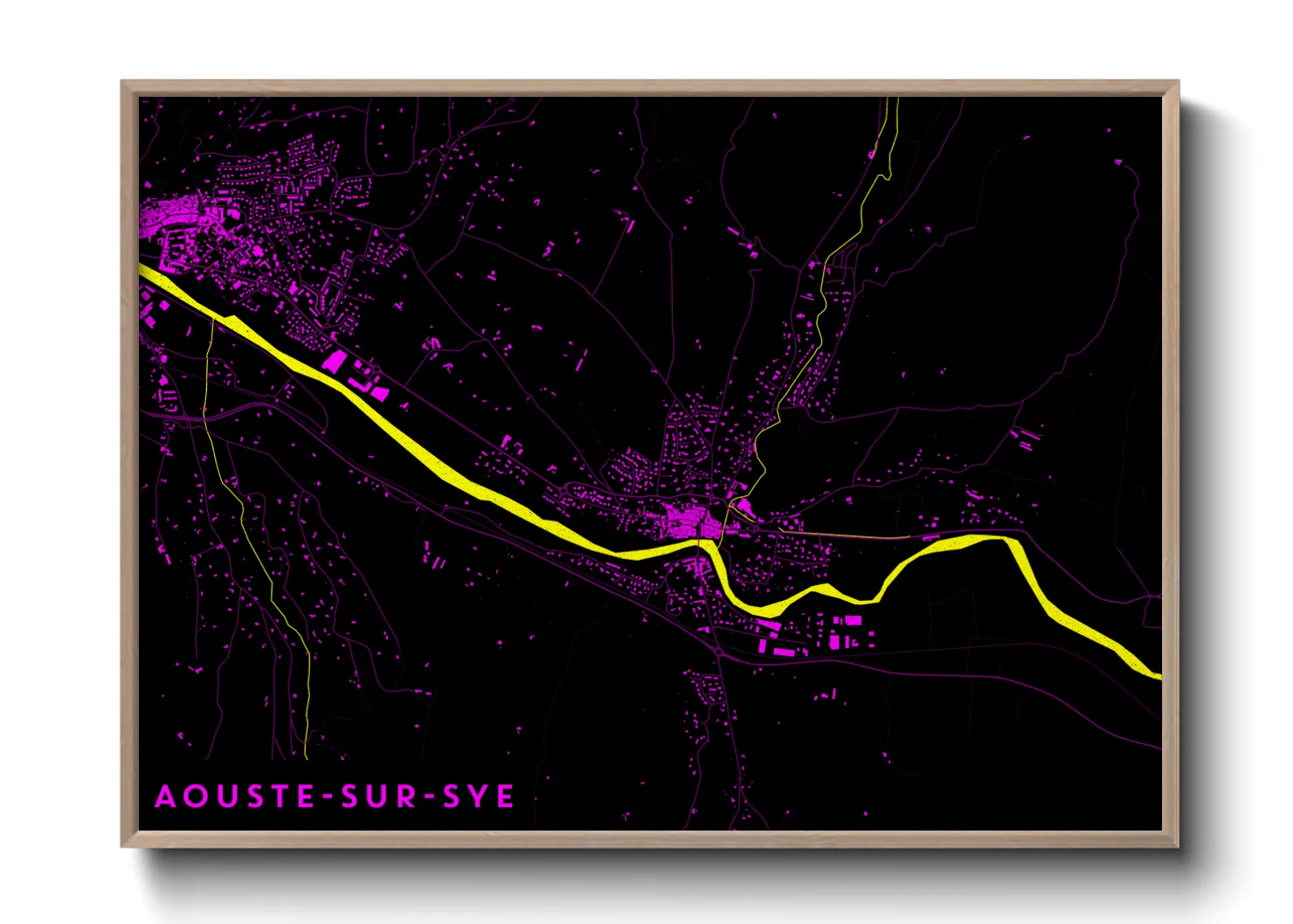 Une affiche de carte sur Aouste-sur-Sye