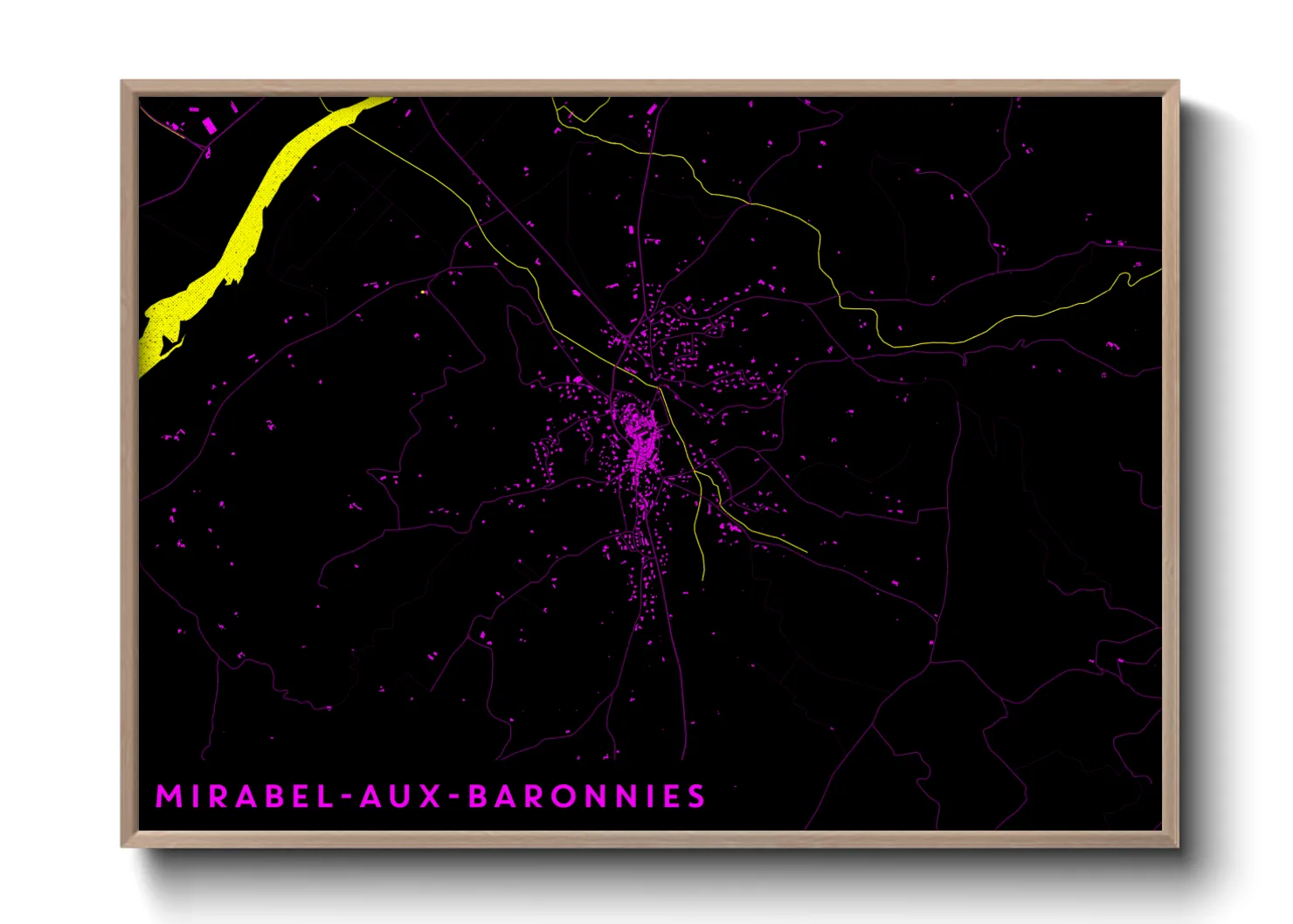 Une affiche de carte sur Mirabel-aux-Baronnies