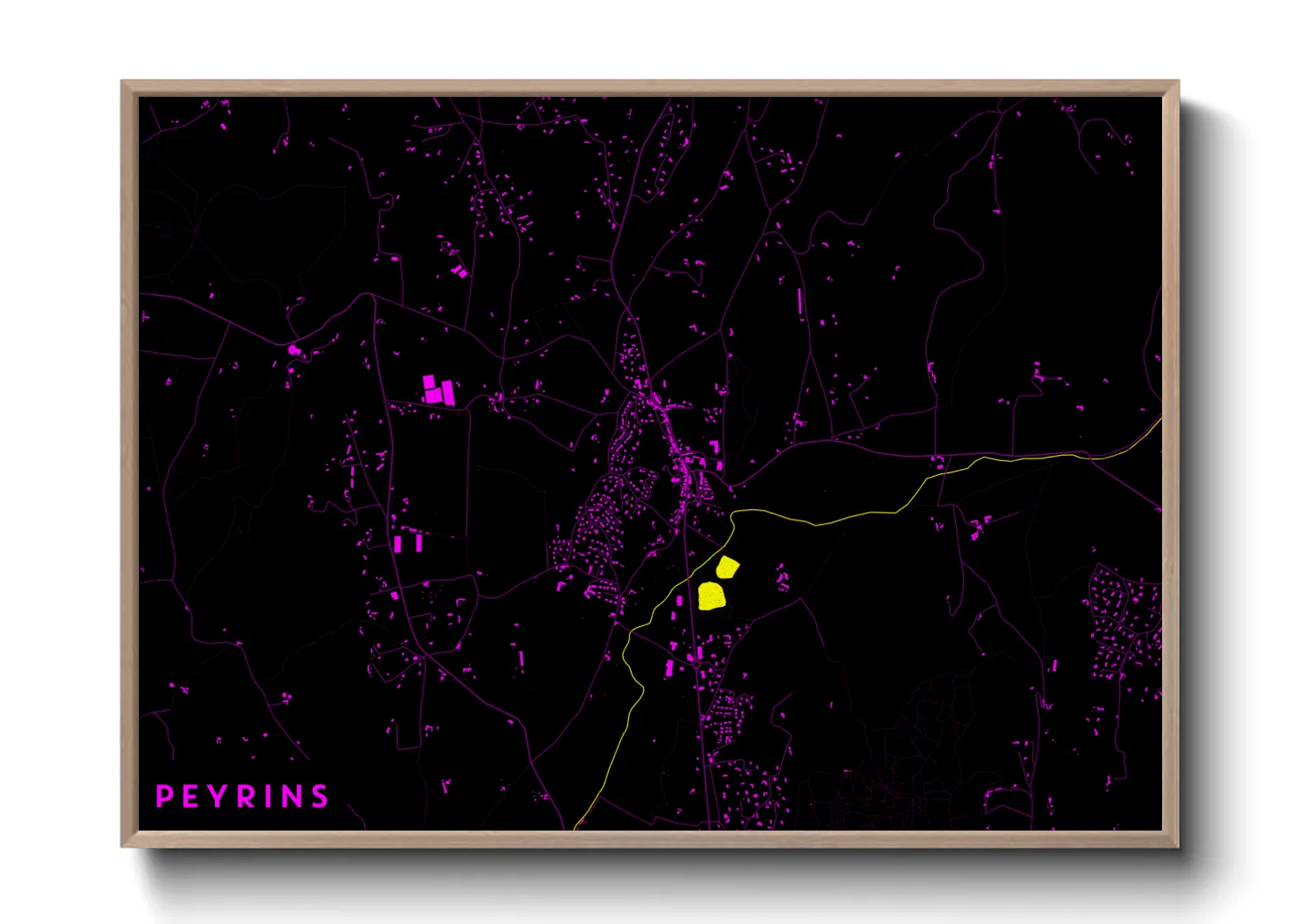 Une affiche de carte sur Peyrins