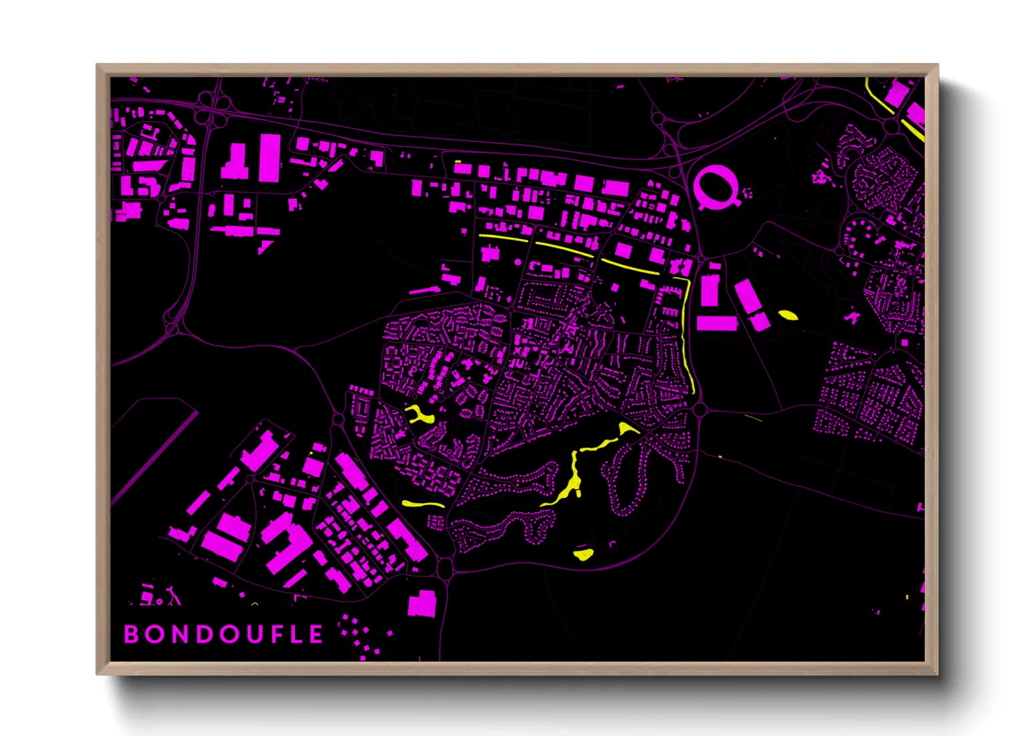 Une affiche de carte sur Bondoufle