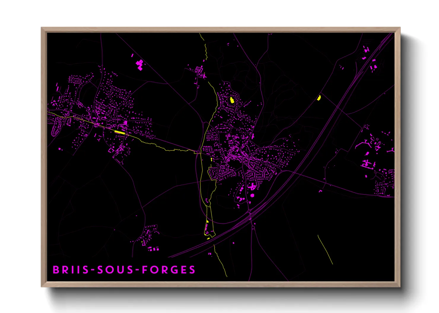 Une affiche de carte sur Briis-sous-Forges