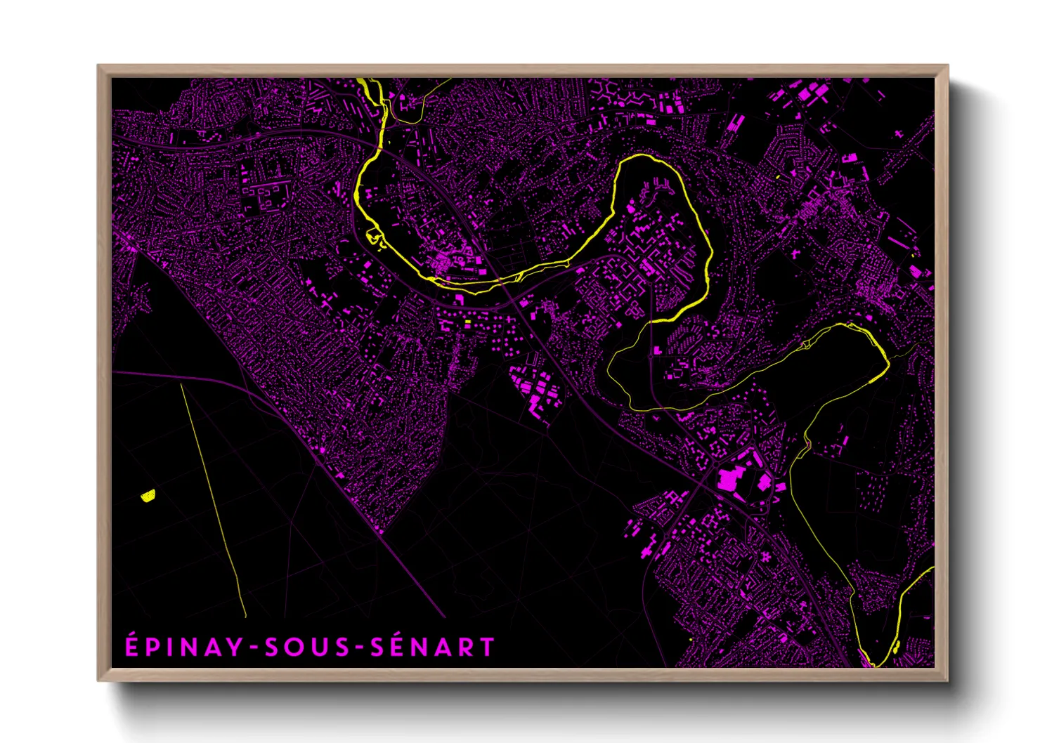 Une affiche de carte sur Épinay-sous-Sénart