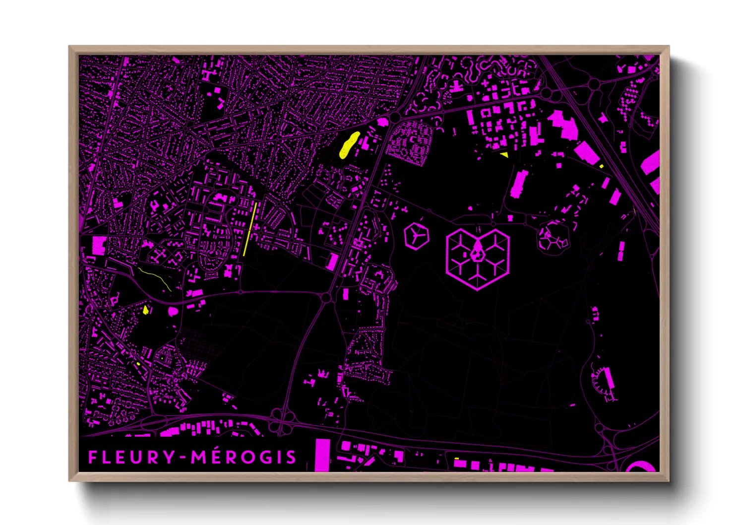 Une affiche de carte sur Fleury-Mérogis