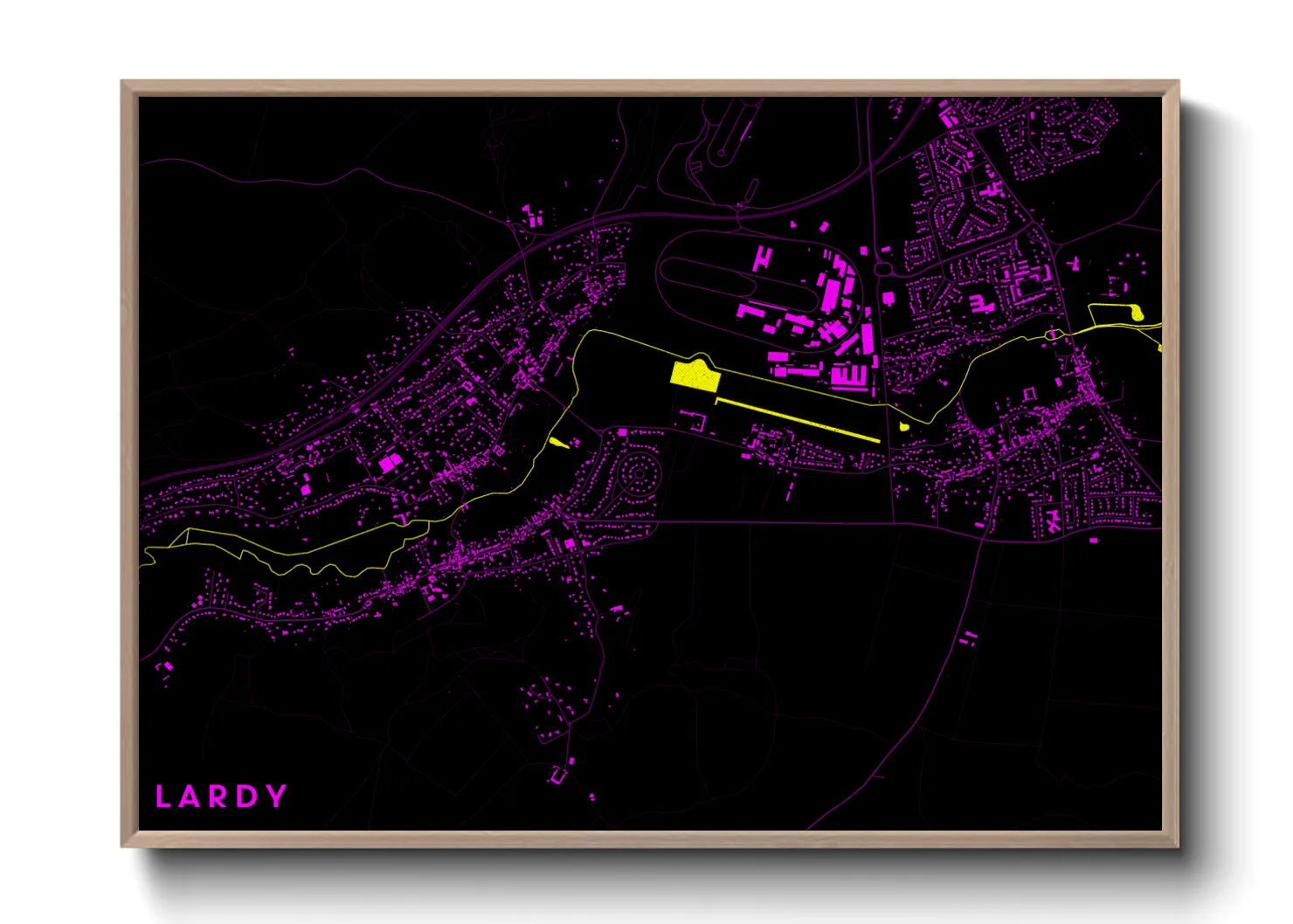 Une affiche de carte sur Lardy