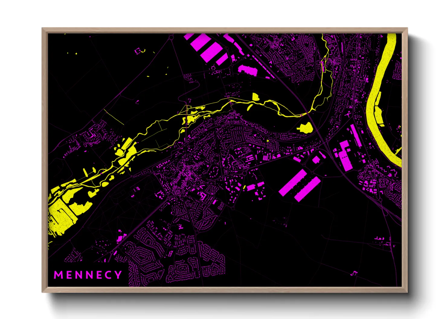 Une affiche de carte sur Mennecy