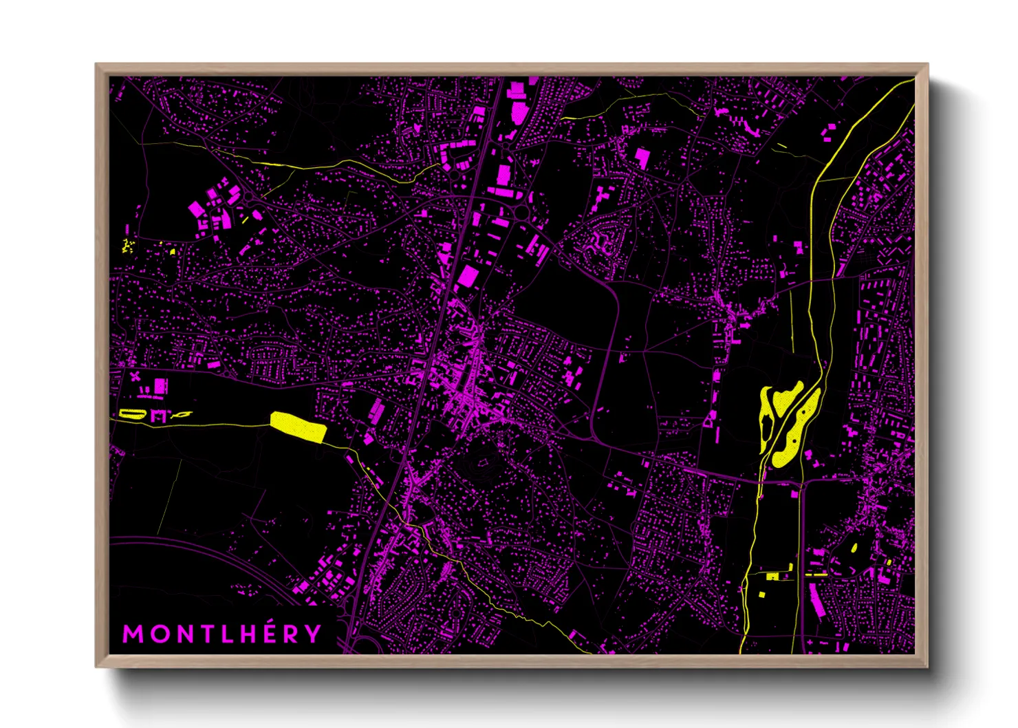 Une affiche de carte sur Montlhéry