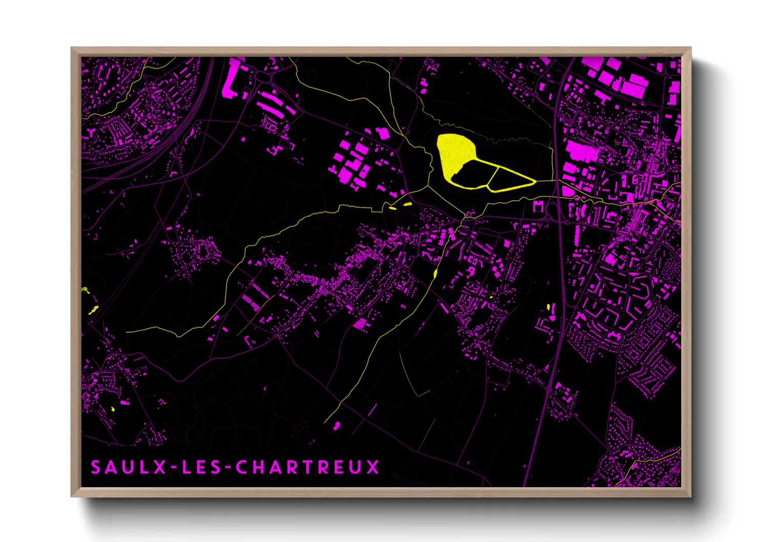 Une affiche de carte sur Saulx-les-Chartreux