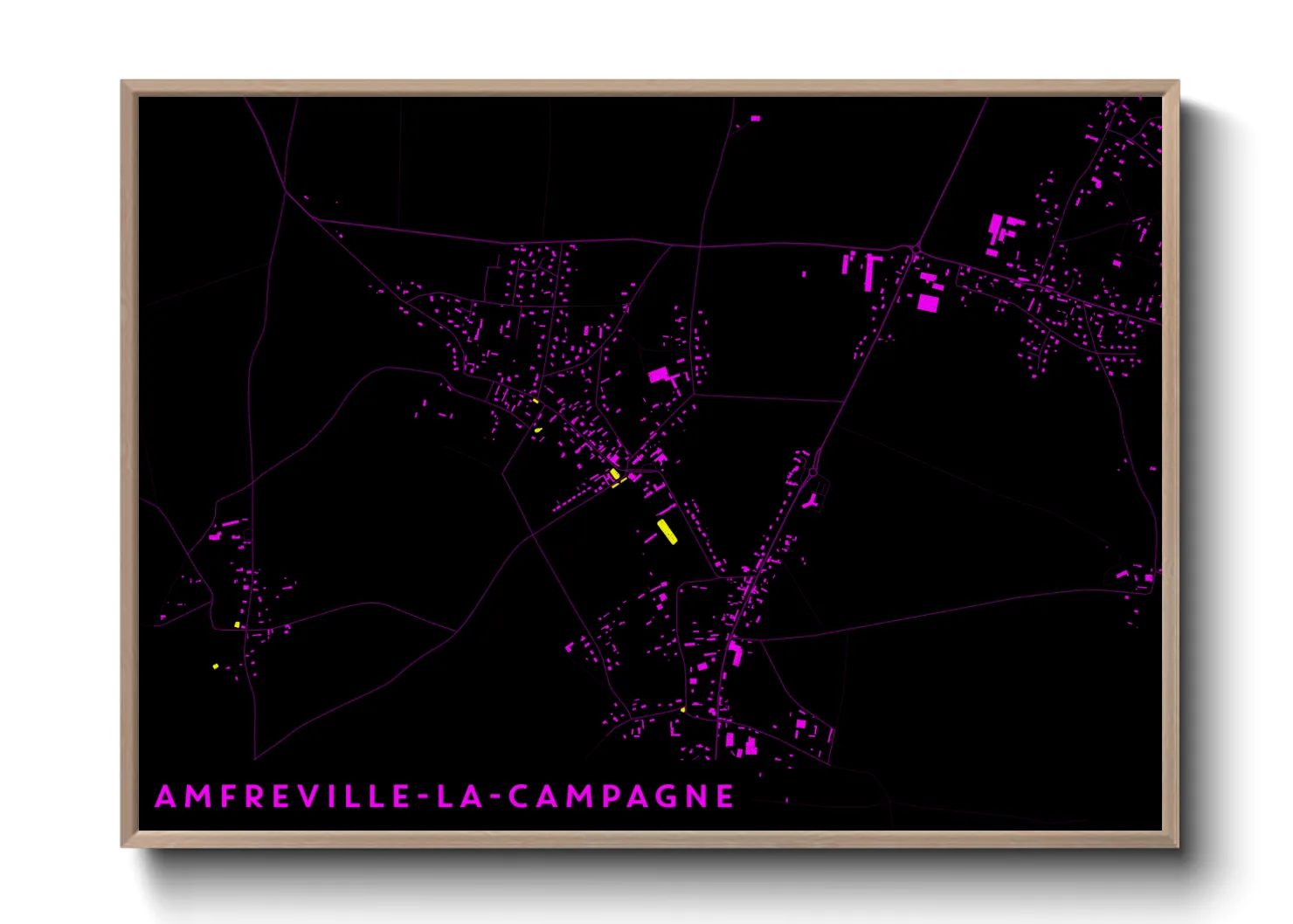 Une affiche de carte sur Amfreville-la-Campagne