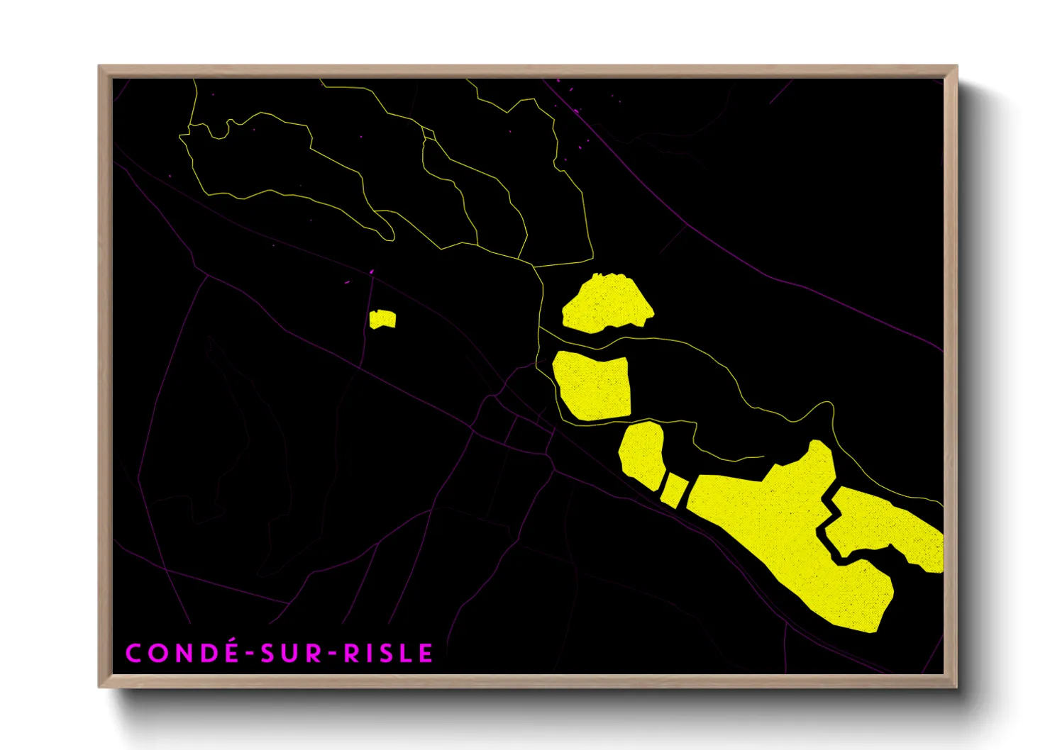 Une affiche de carte sur Condé-sur-Risle