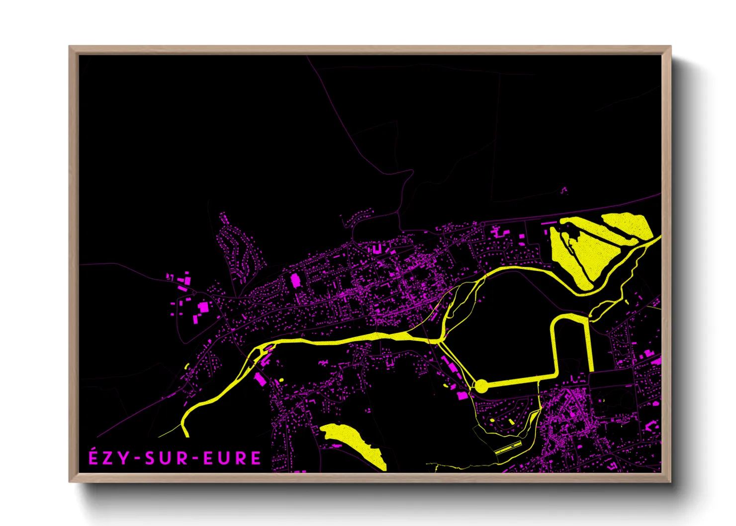 Une affiche de carte sur Ézy-sur-Eure