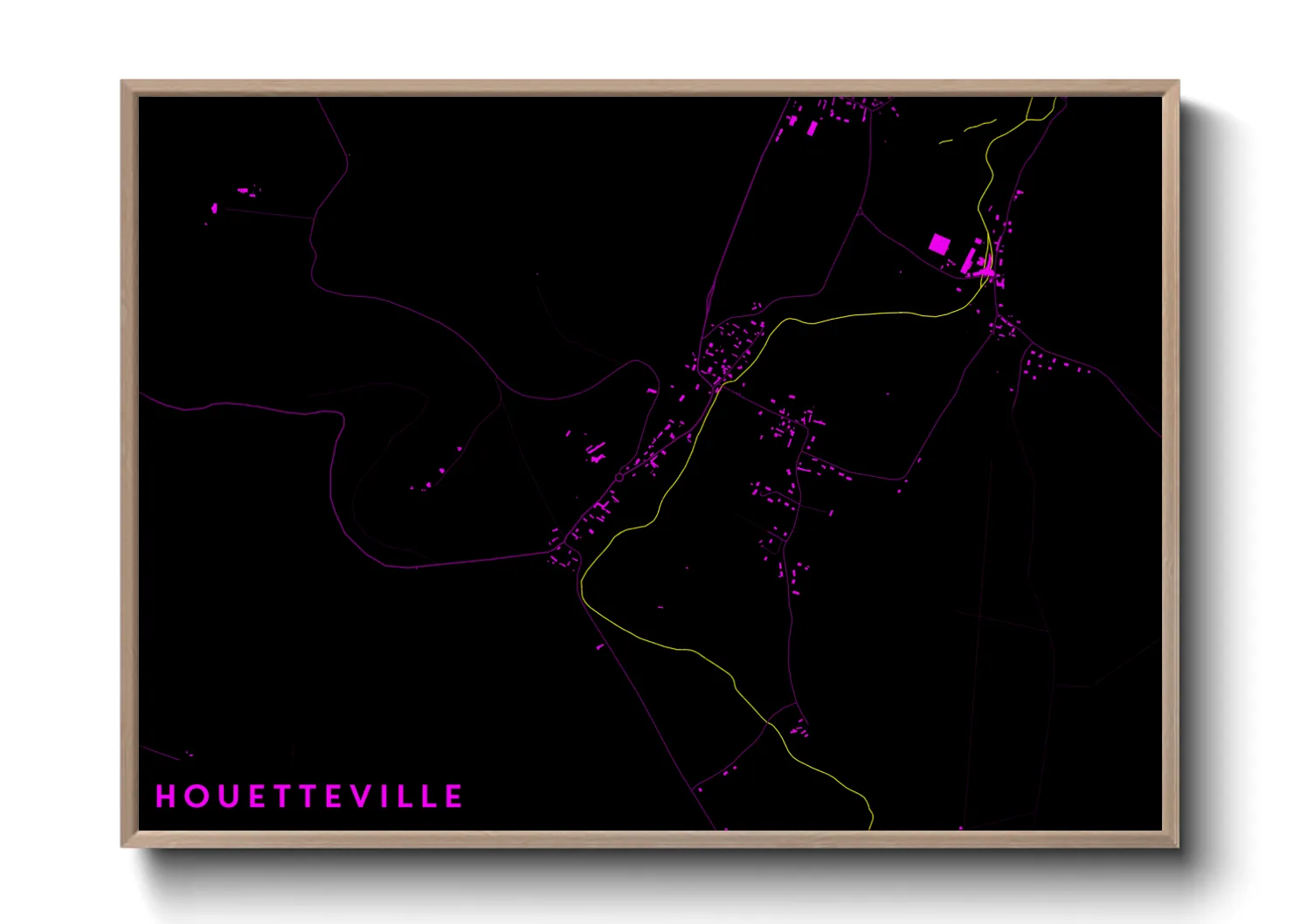 Une affiche de carte sur Houetteville