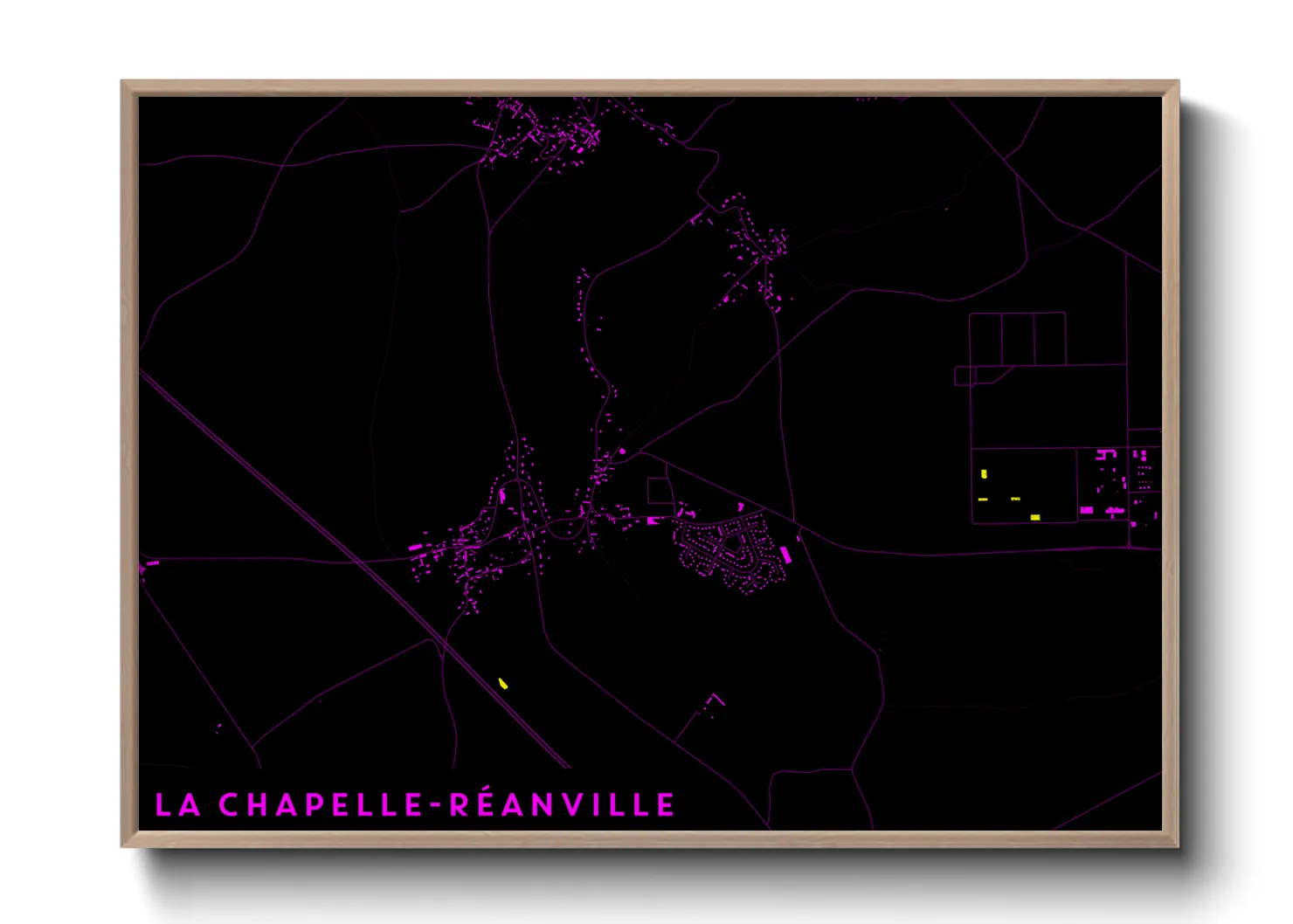 Une affiche de carte sur La Chapelle-Réanville