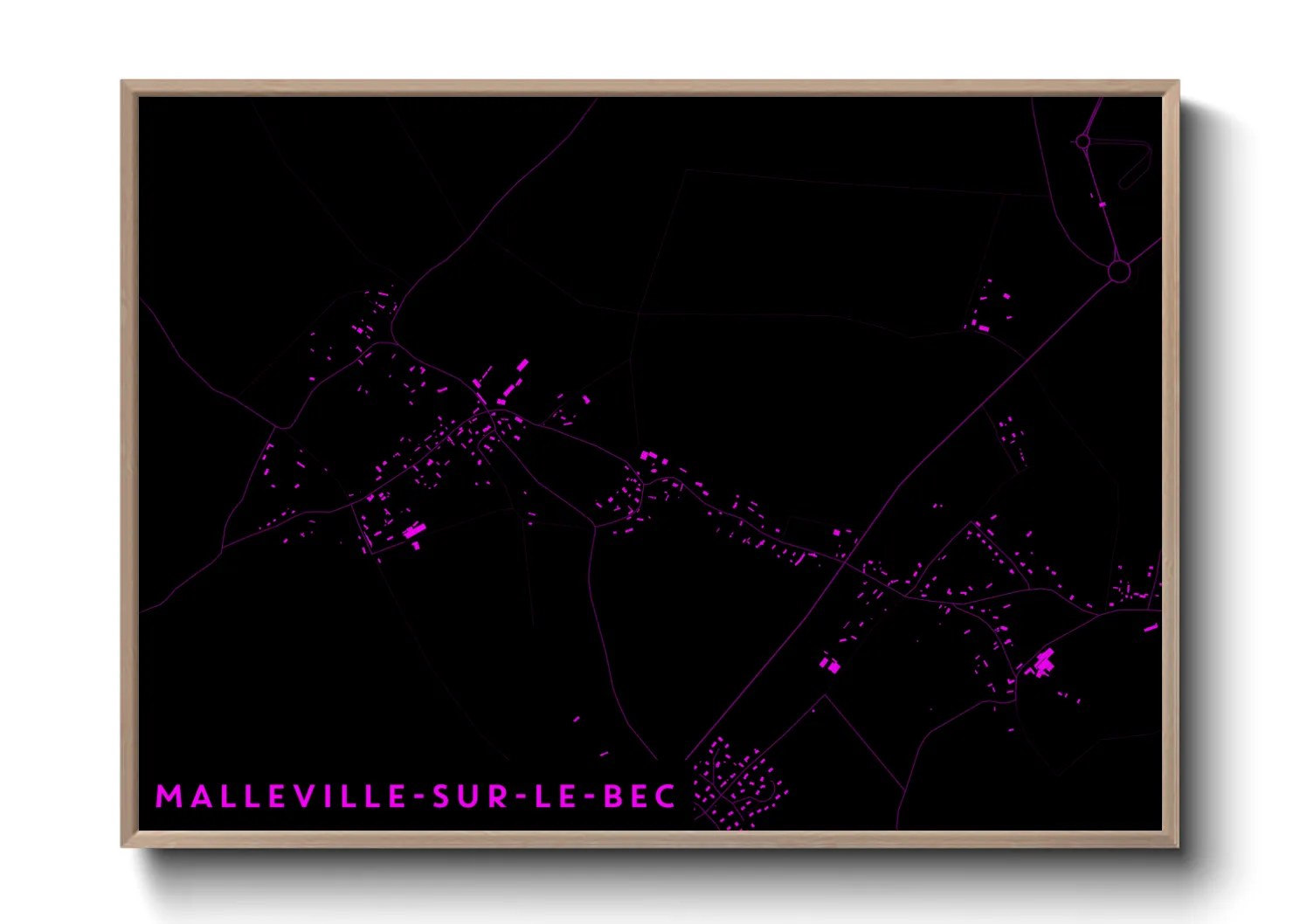 Une affiche de carte sur Malleville-sur-le-Bec