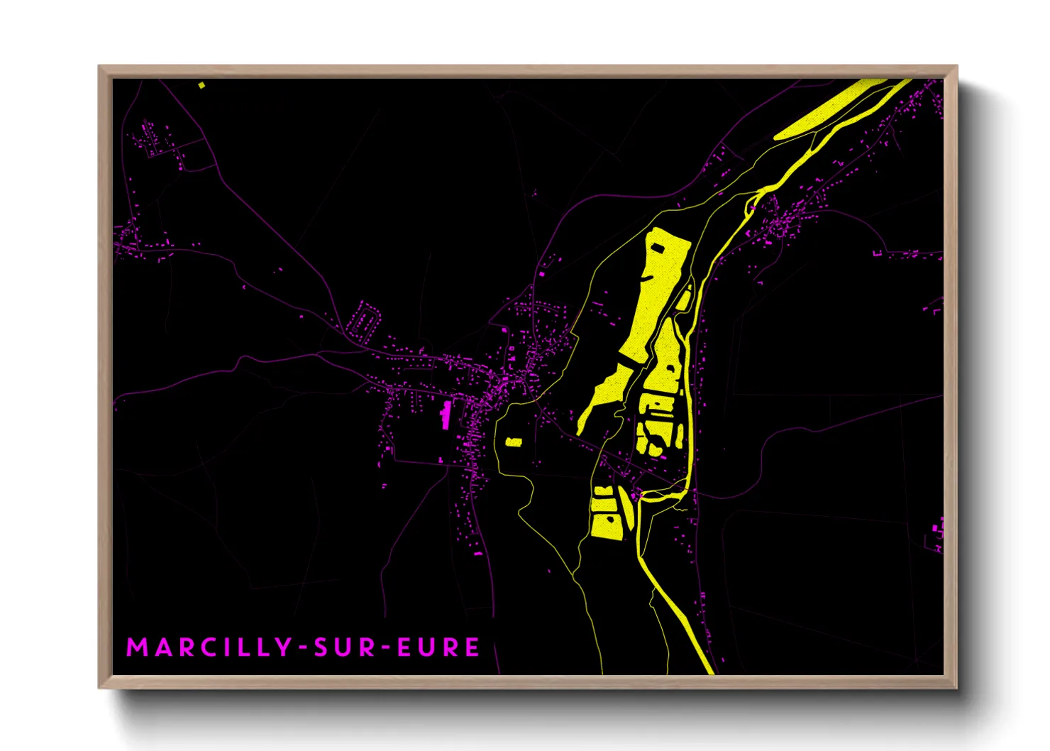 Une affiche de carte sur Marcilly-sur-Eure
