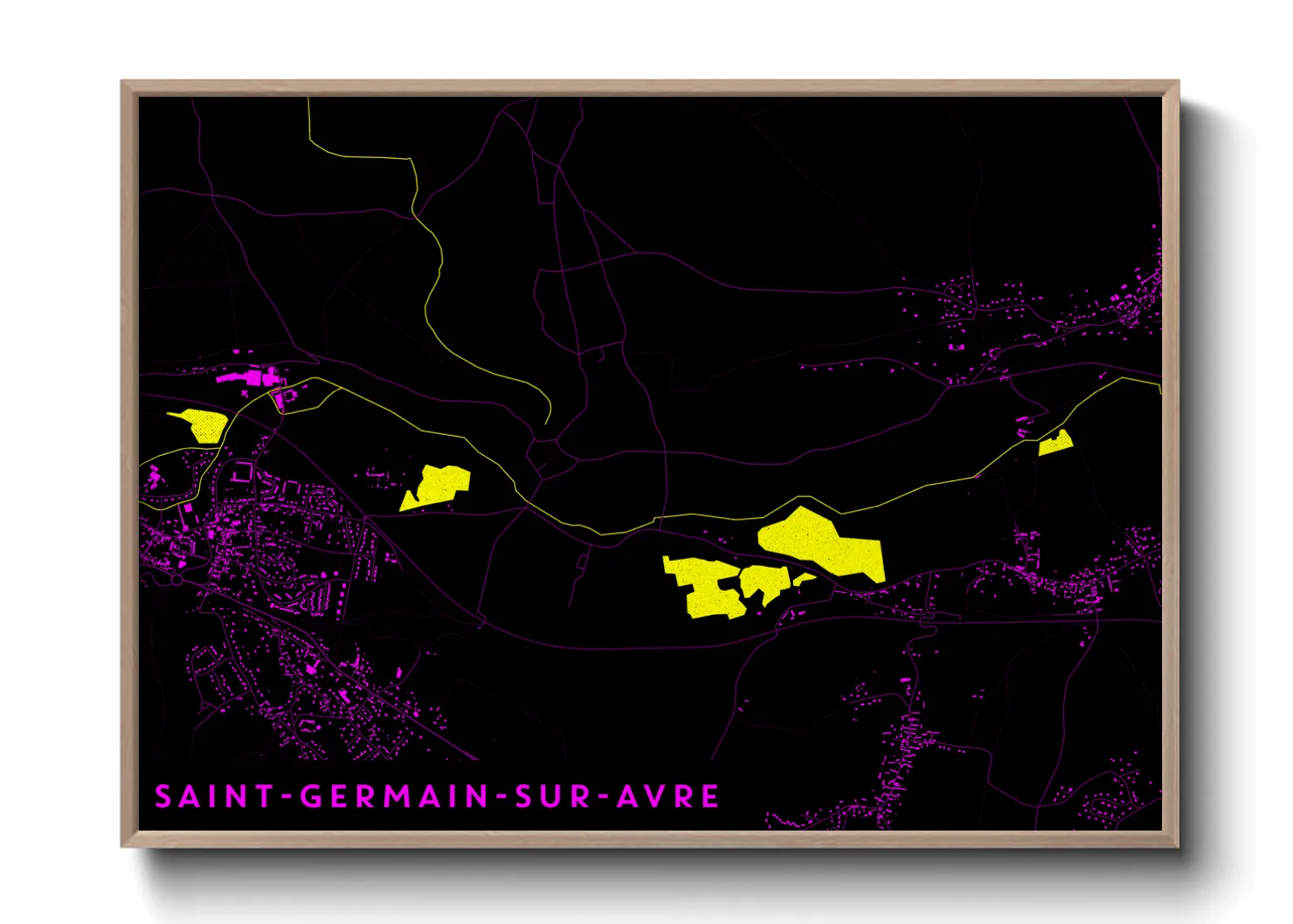 Une affiche de carte sur Saint-Germain-sur-Avre