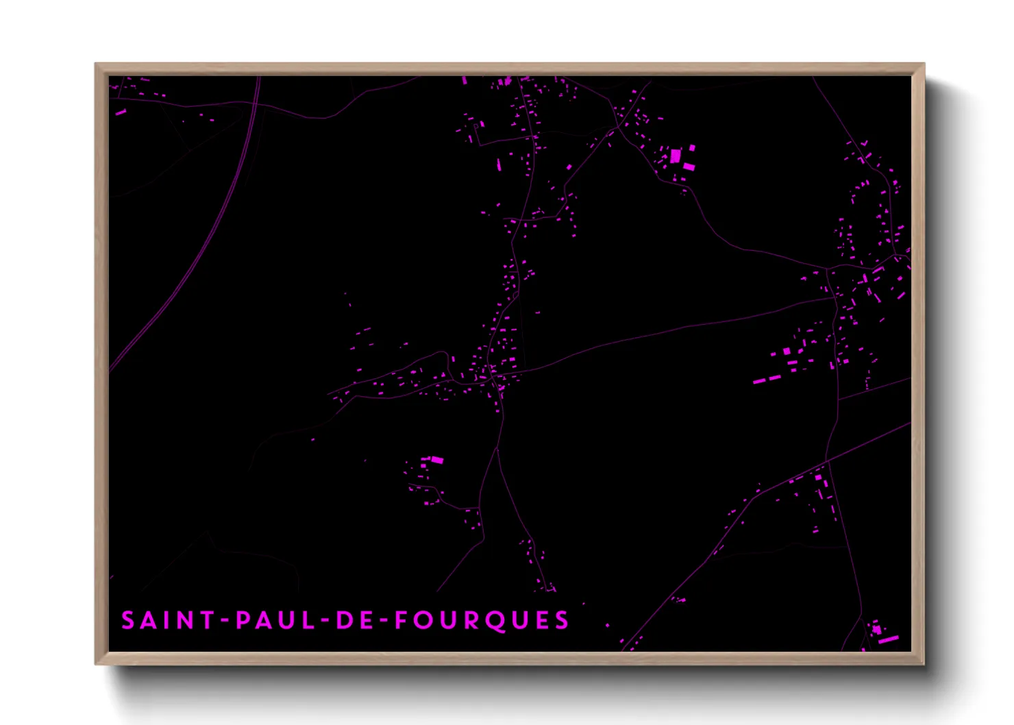 Une affiche de carte sur Saint-Paul-de-Fourques