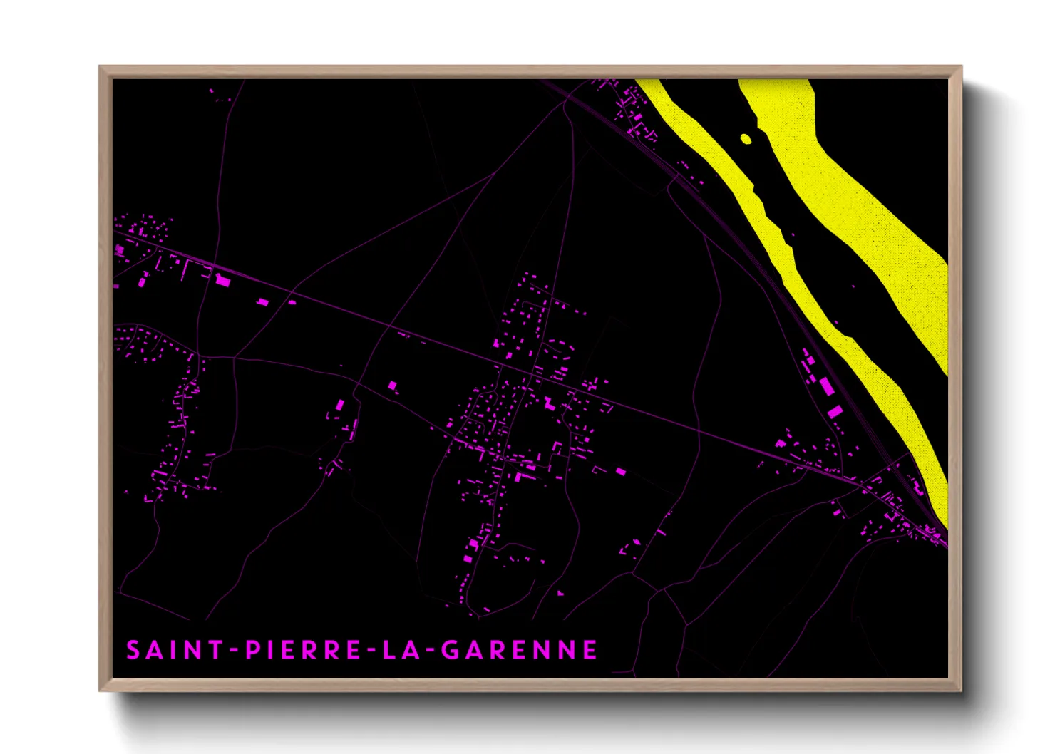 Une affiche de carte sur Saint-Pierre-la-Garenne