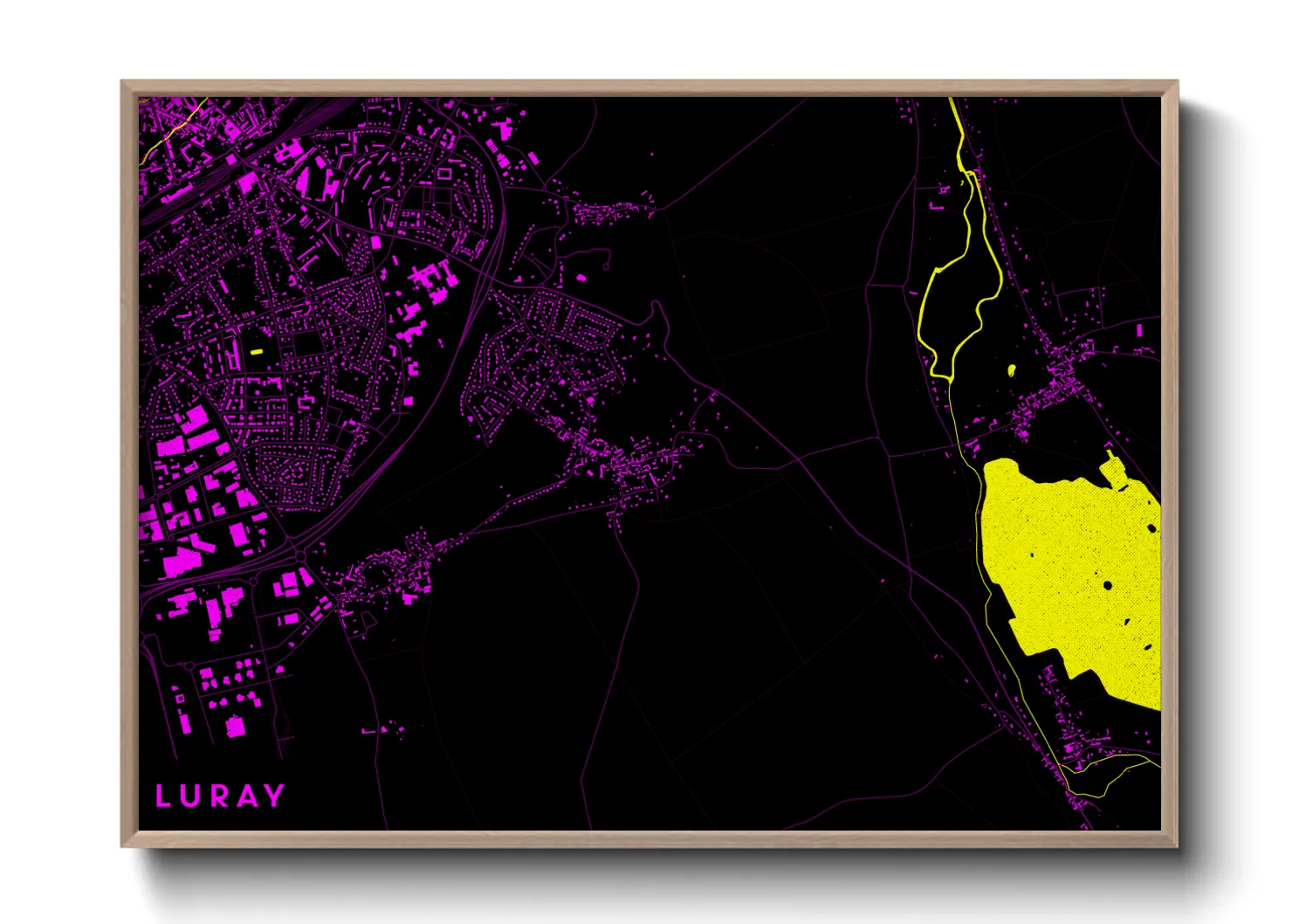 Une affiche de carte sur Luray
