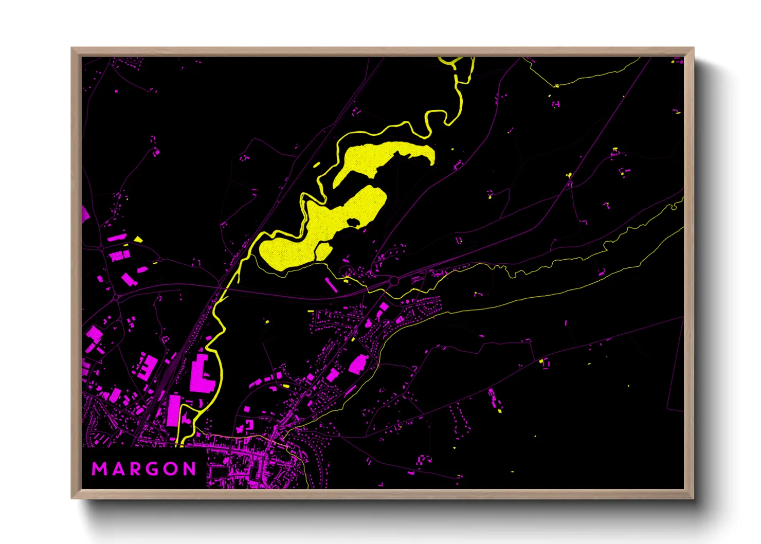 Une affiche de carte sur Margon