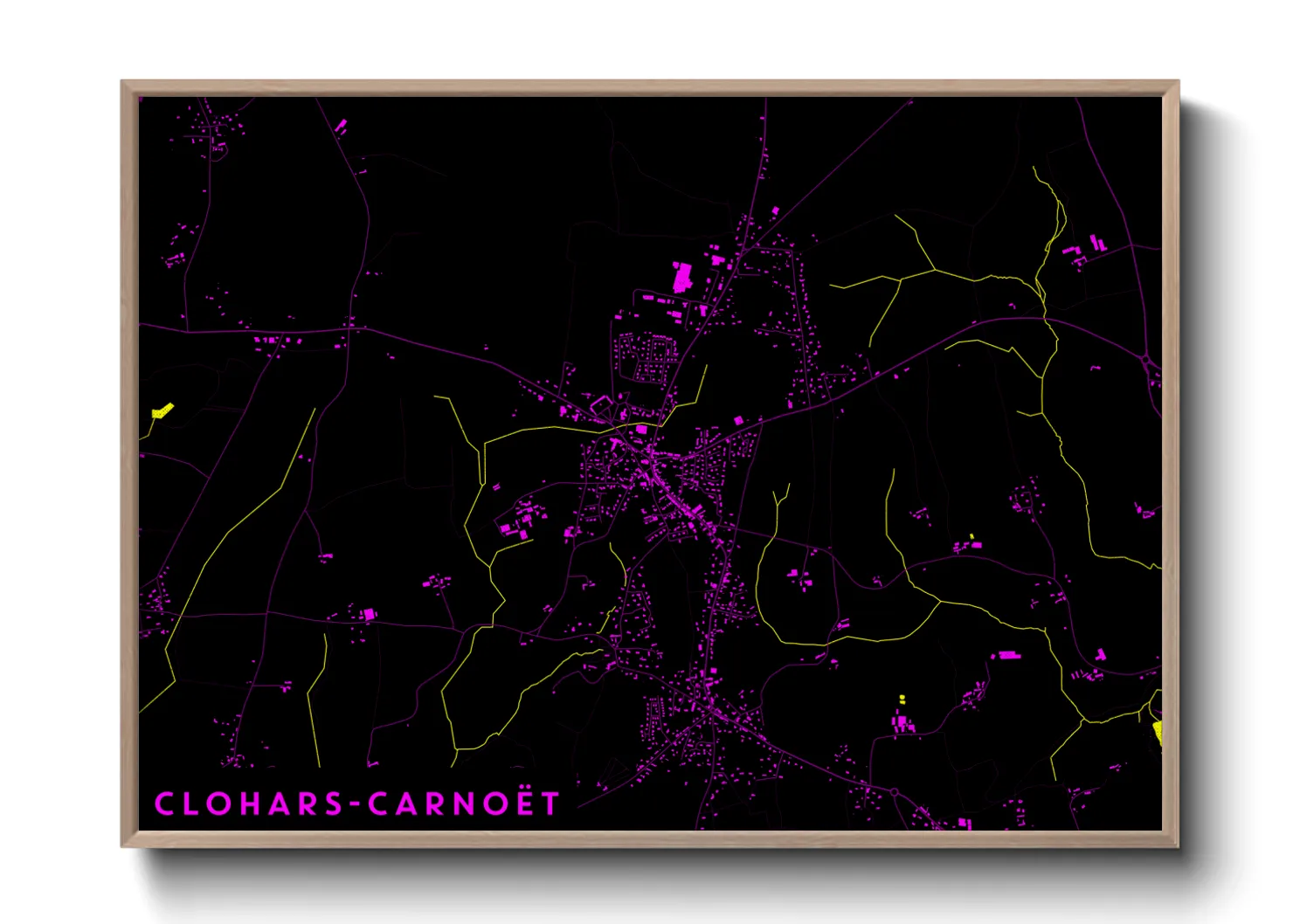 Une affiche de carte sur Clohars-Carnoët