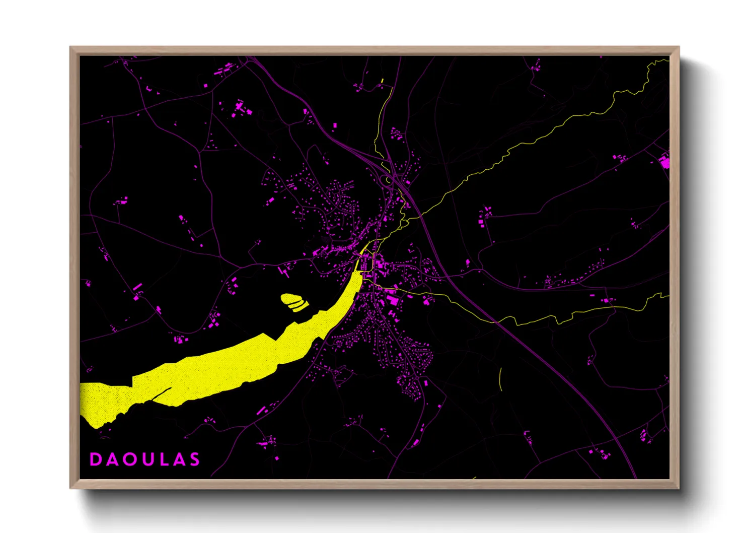 Une affiche de carte sur Daoulas