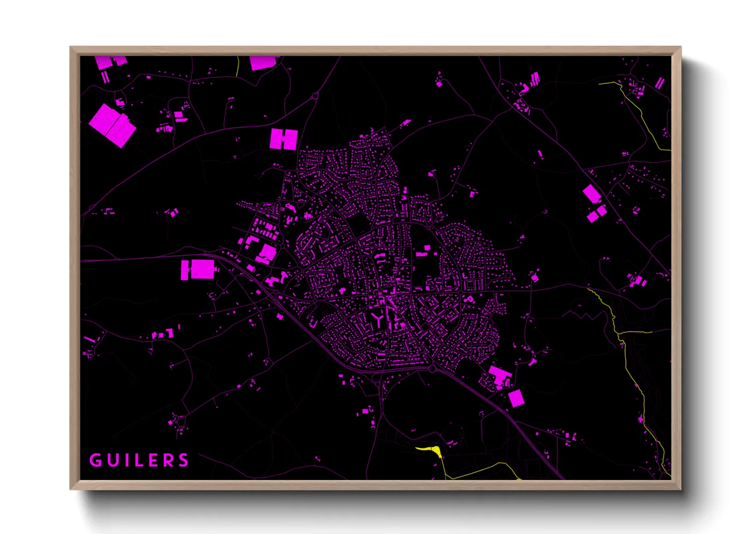 Une affiche de carte sur Guilers