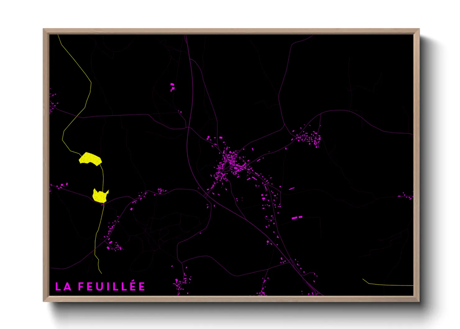 Une affiche de carte sur La Feuillée