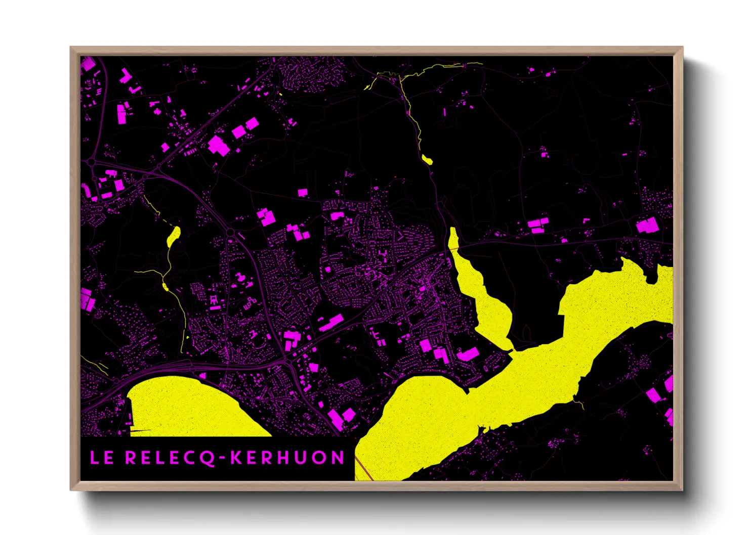 Une affiche de carte sur Le Relecq-Kerhuon