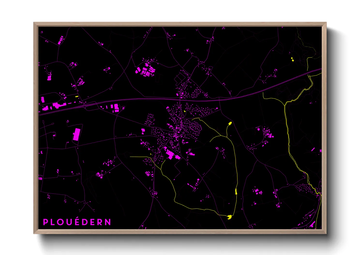 Une affiche de carte sur Plouédern