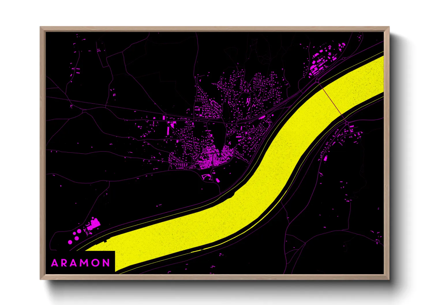 Une affiche de carte sur Aramon
