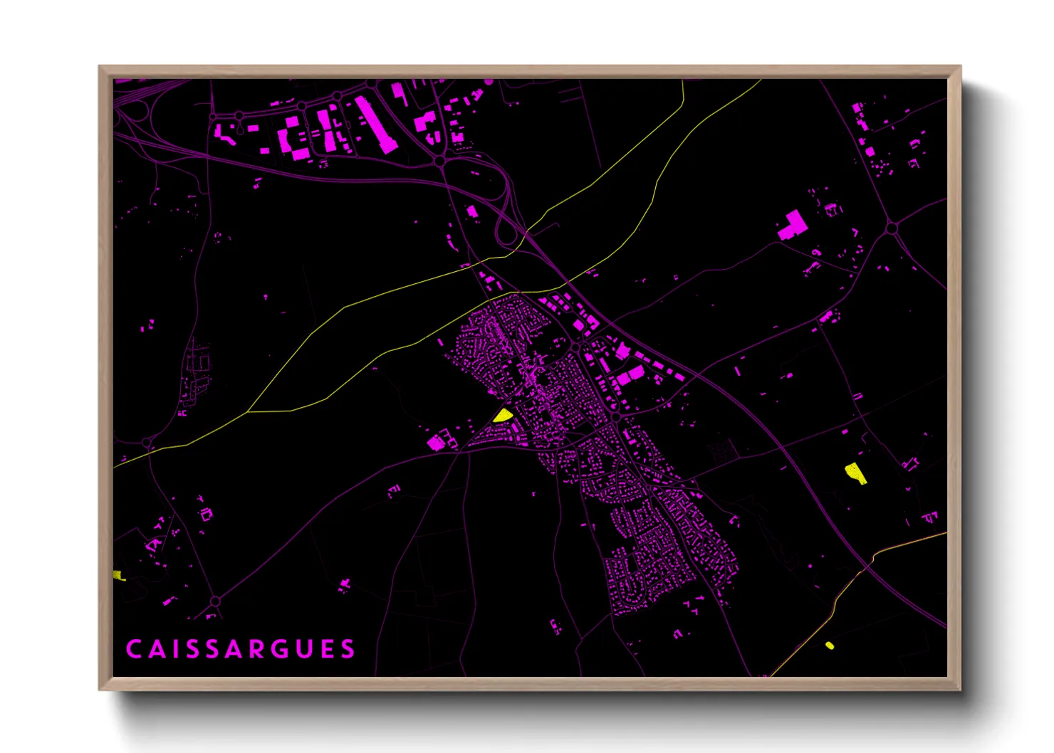Une affiche de carte sur Caissargues
