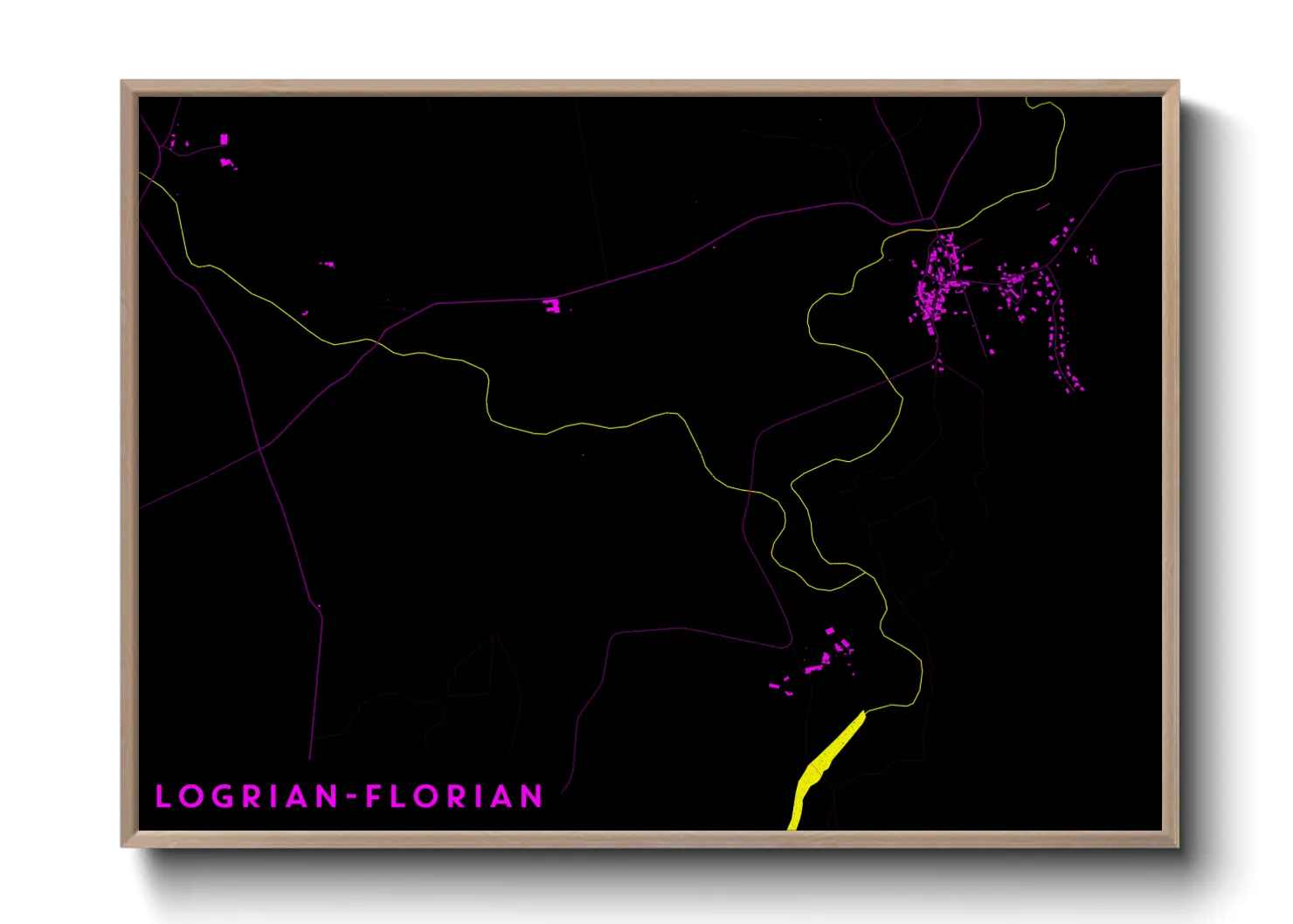 Une affiche de carte sur Logrian-Florian