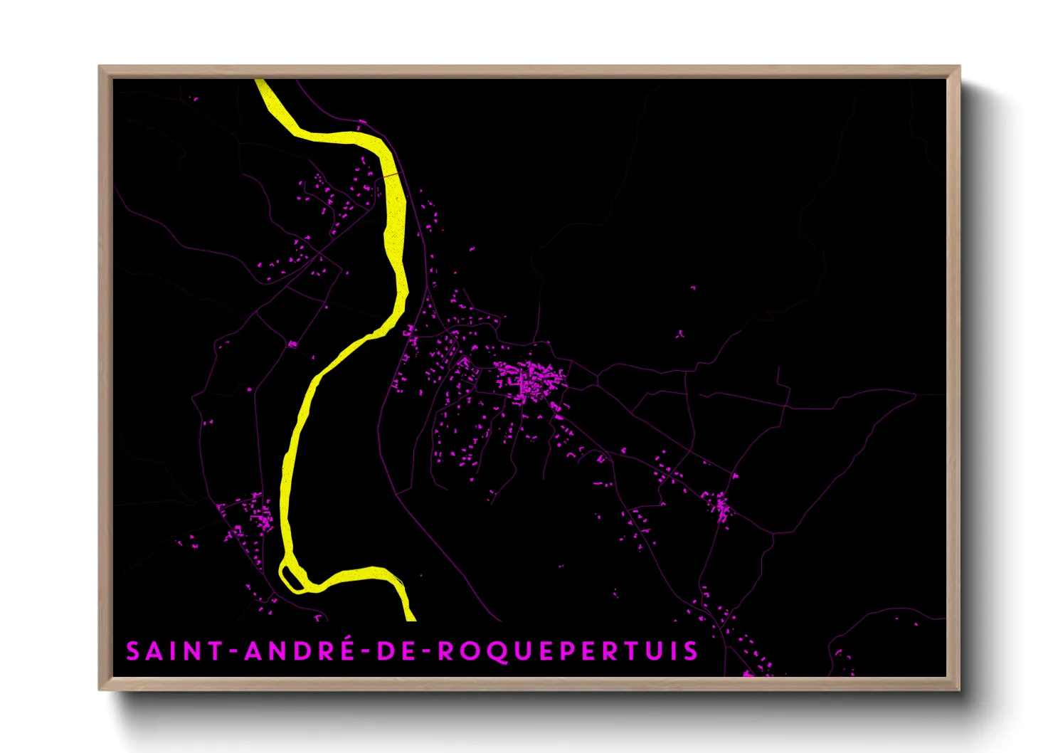 Une affiche de carte sur Saint-André-de-Roquepertuis