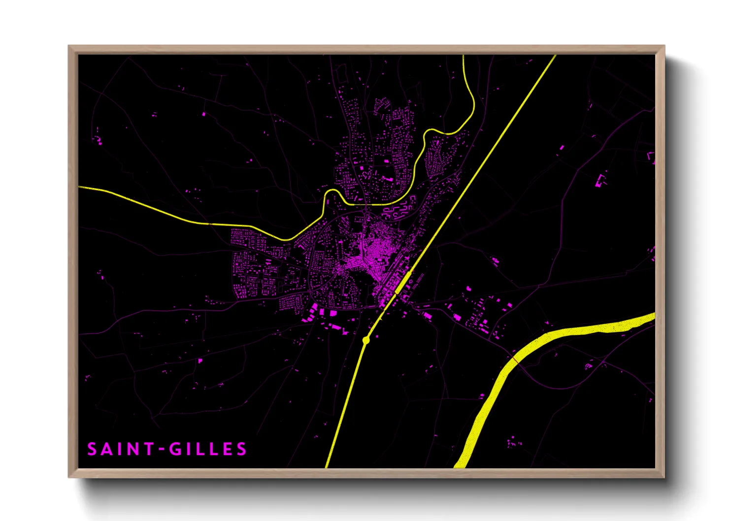 Une affiche de carte sur Saint-Gilles