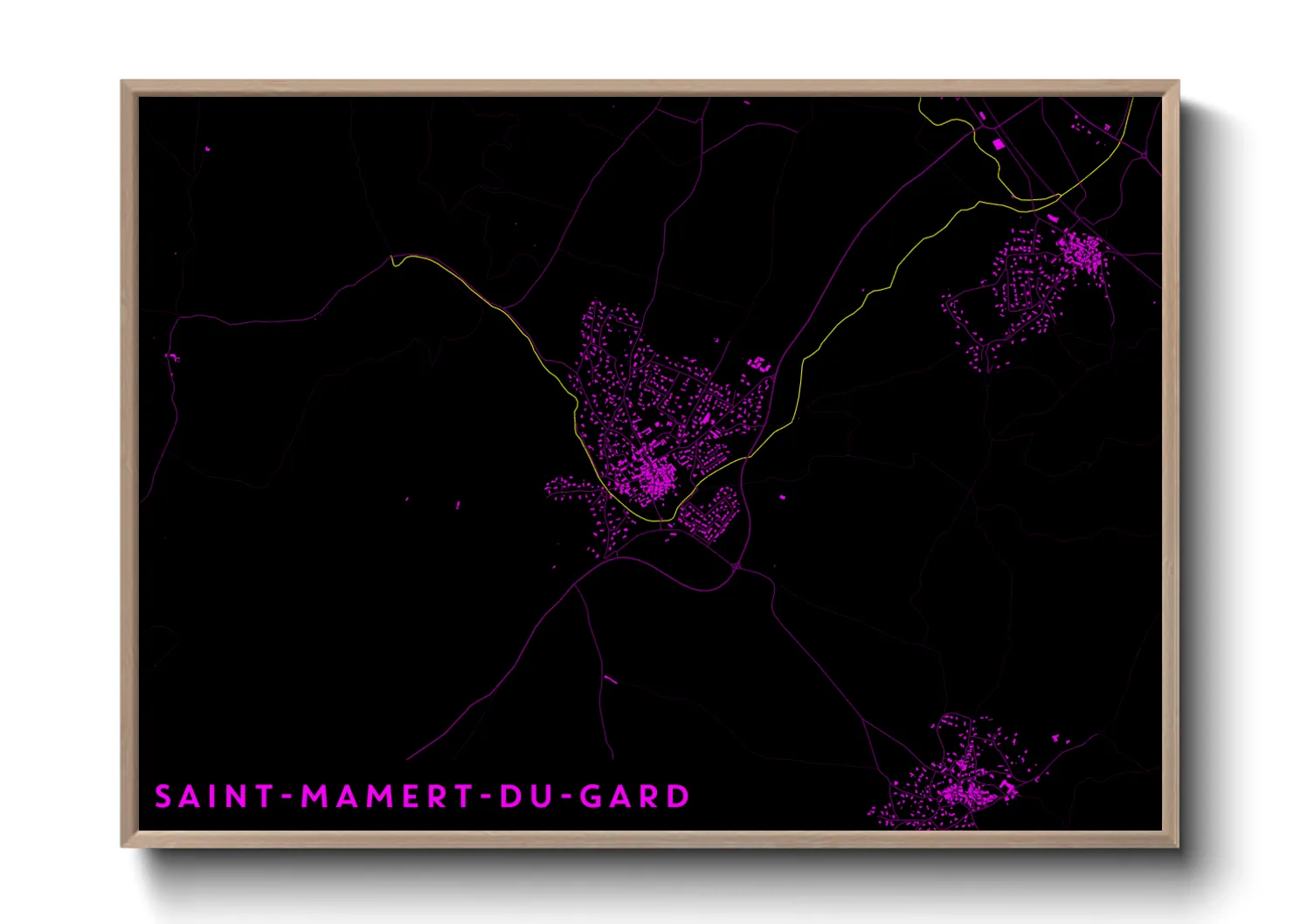 Une affiche de carte sur Saint-Mamert-du-Gard