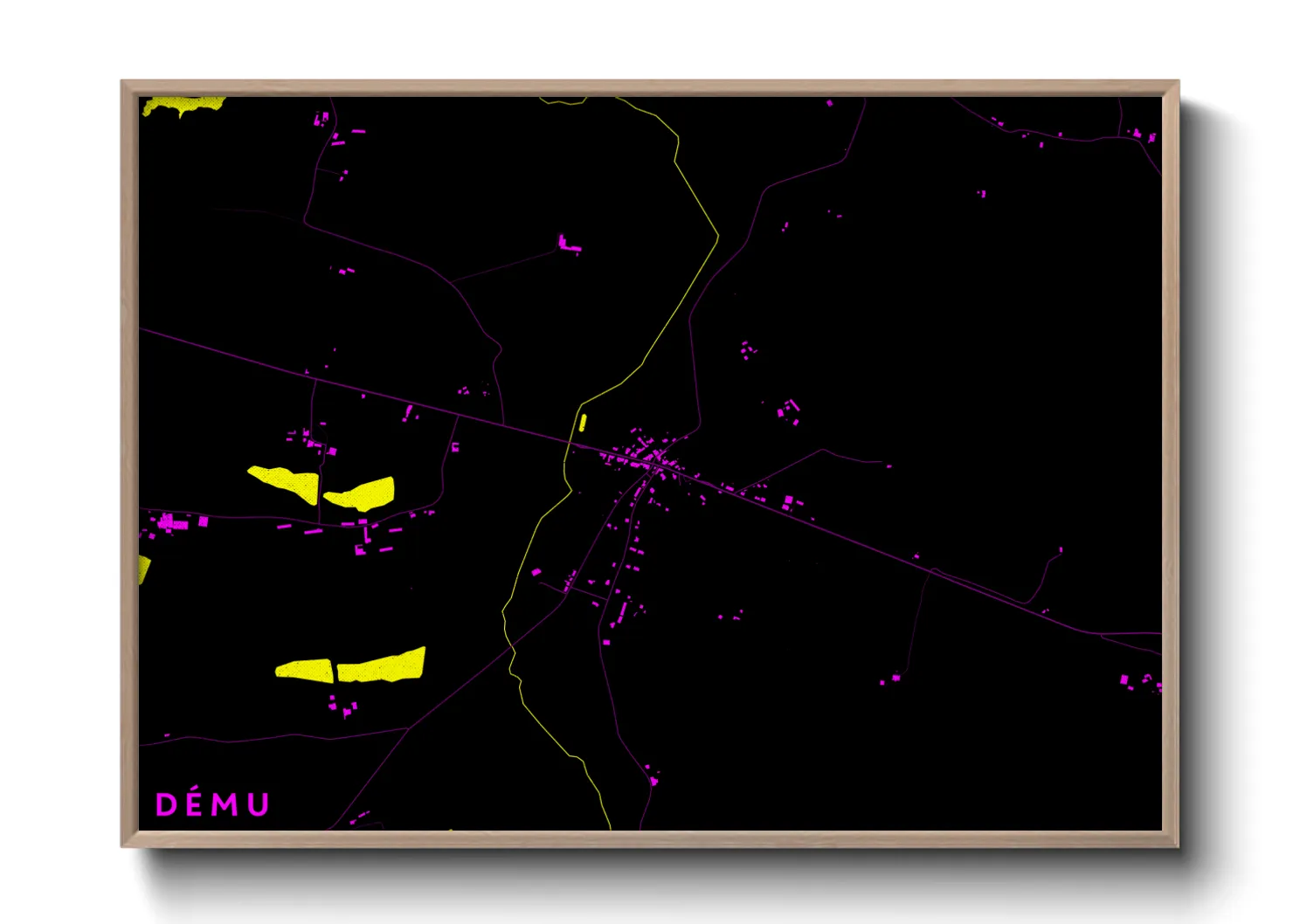 Une affiche de carte sur Dému
