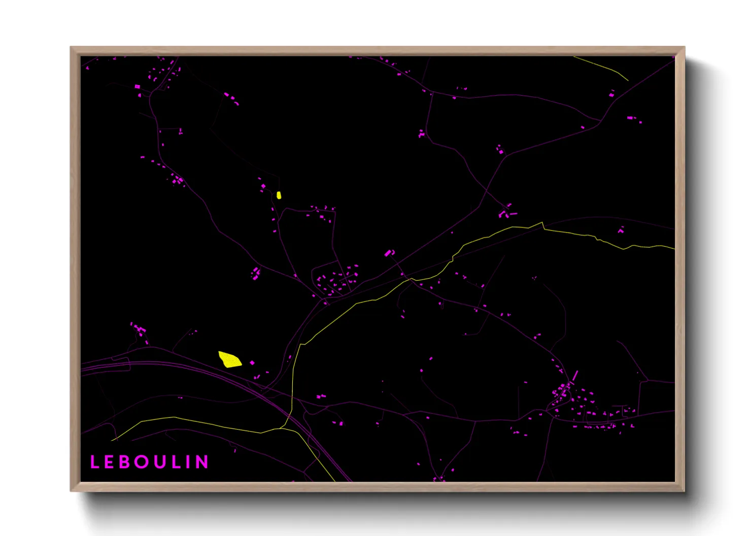 Une affiche de carte sur Leboulin