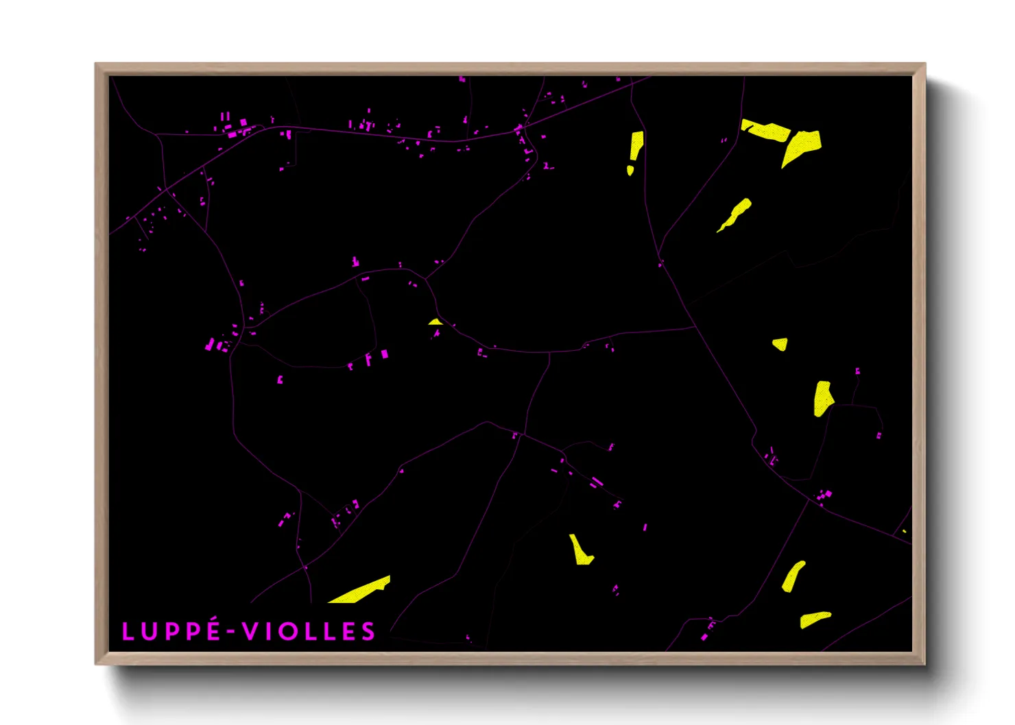 Une affiche de carte sur Luppé-Violles