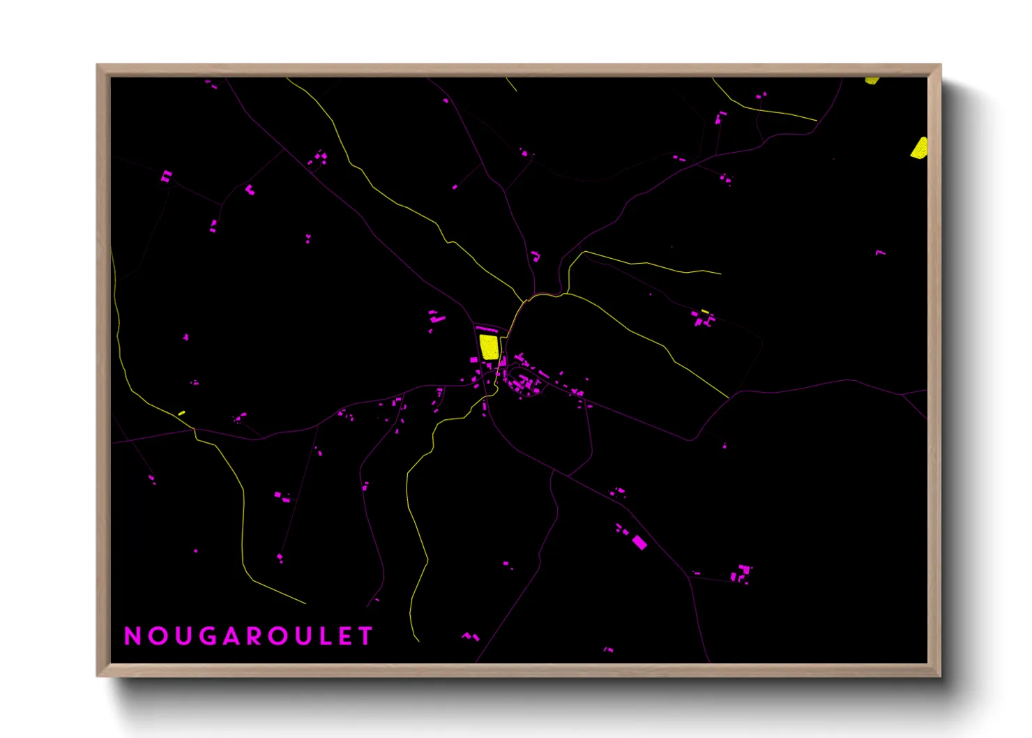 Une affiche de carte sur Nougaroulet