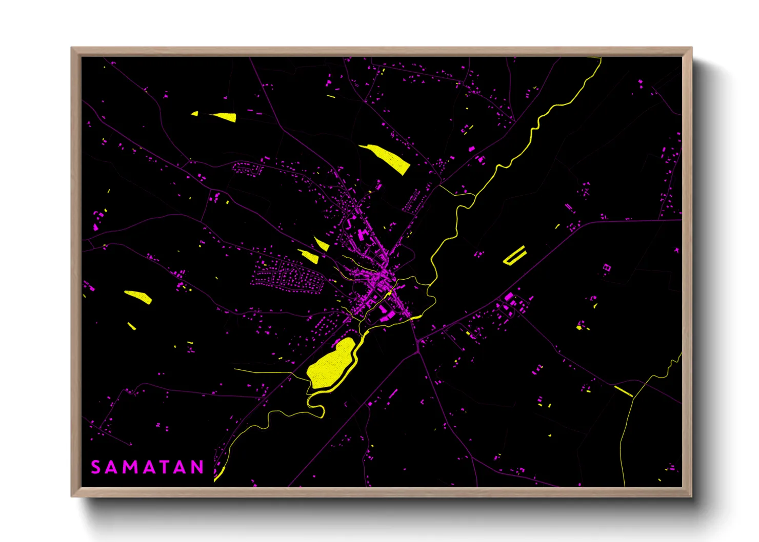 Une affiche de carte sur Samatan
