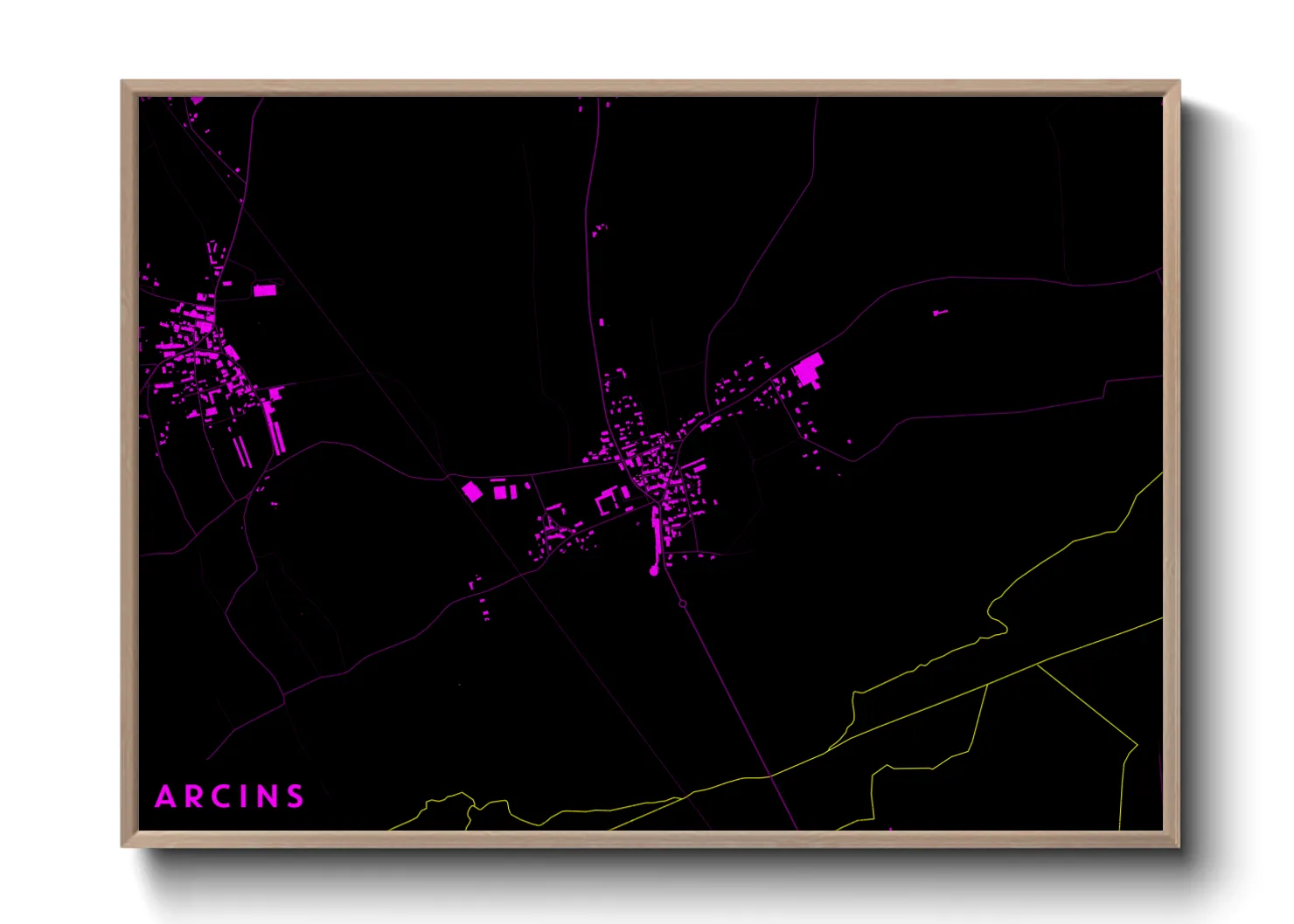 Une affiche de carte sur Arcins